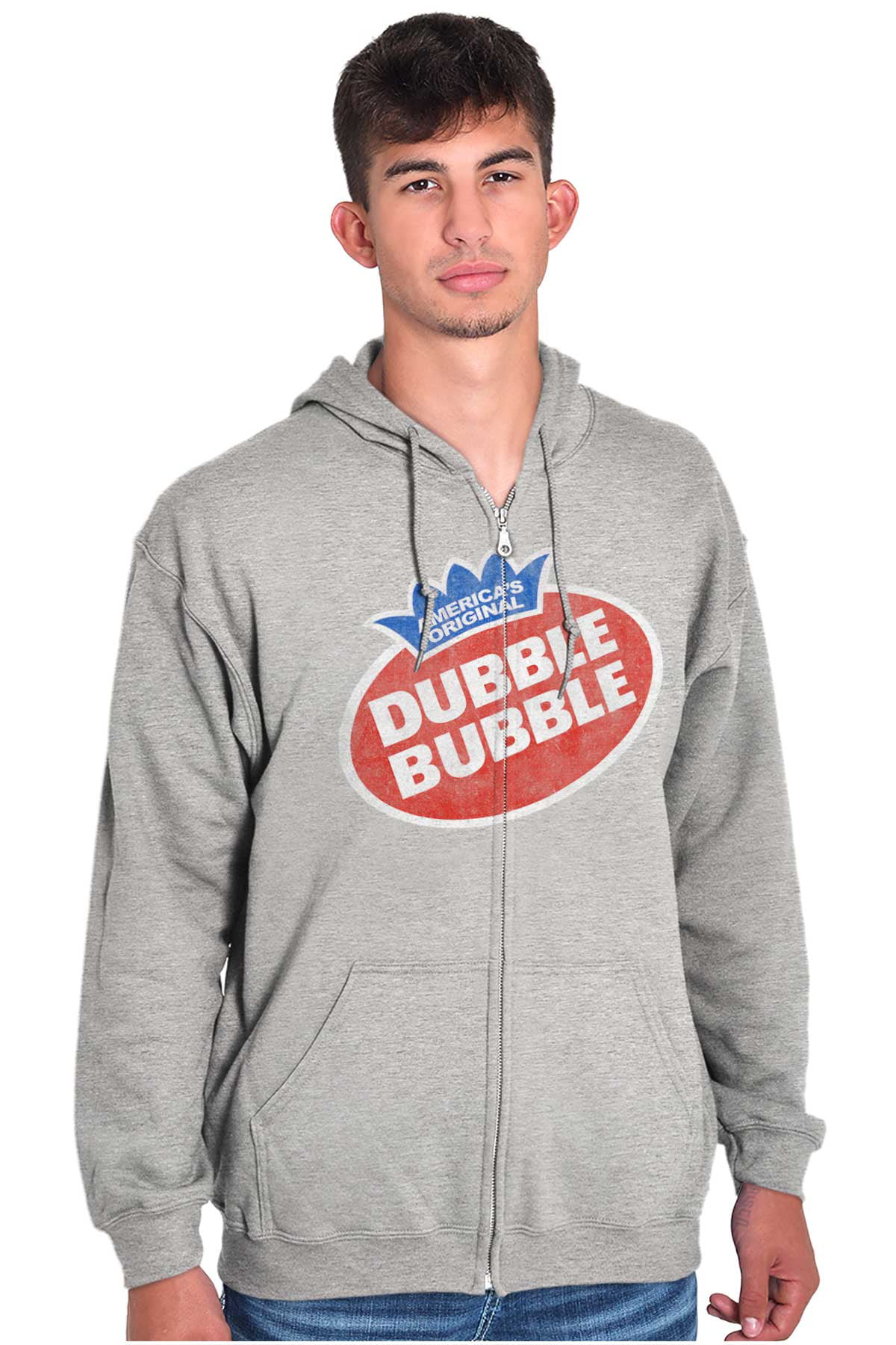 Vintage Dubble Bubble Gum Double Logo Zip up Hoodie Men S Women S Brisco Brands 4X
