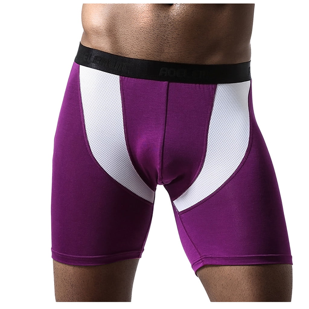 GWAABD Breathable Underwear Elastic Pants Breathable Slim Men S Flat Long Underwear Quick Sports Drying Men S Underwear