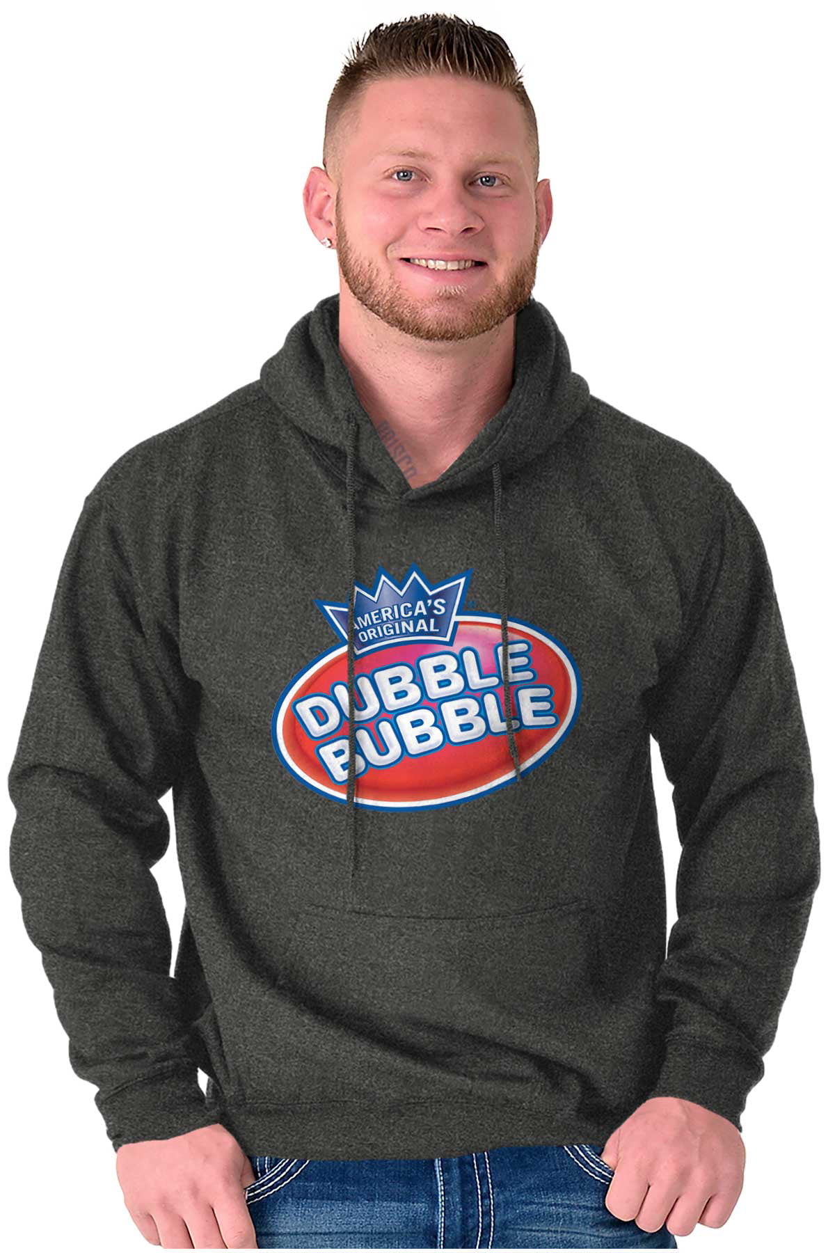 Original Dubble Bubble Double Logo Gum Hoodie Sweatshirt Women Men Brisco Brands L