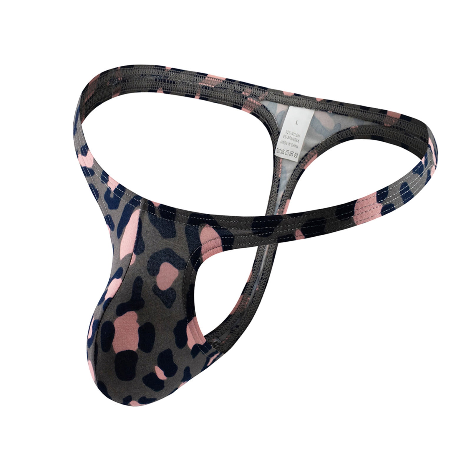 CLZOUD Men S Oversized Boxer Brief Pink Men S Panties Men Breathable Panties Leopard Print Low Waist Belt Panties Fun Underwear Xl