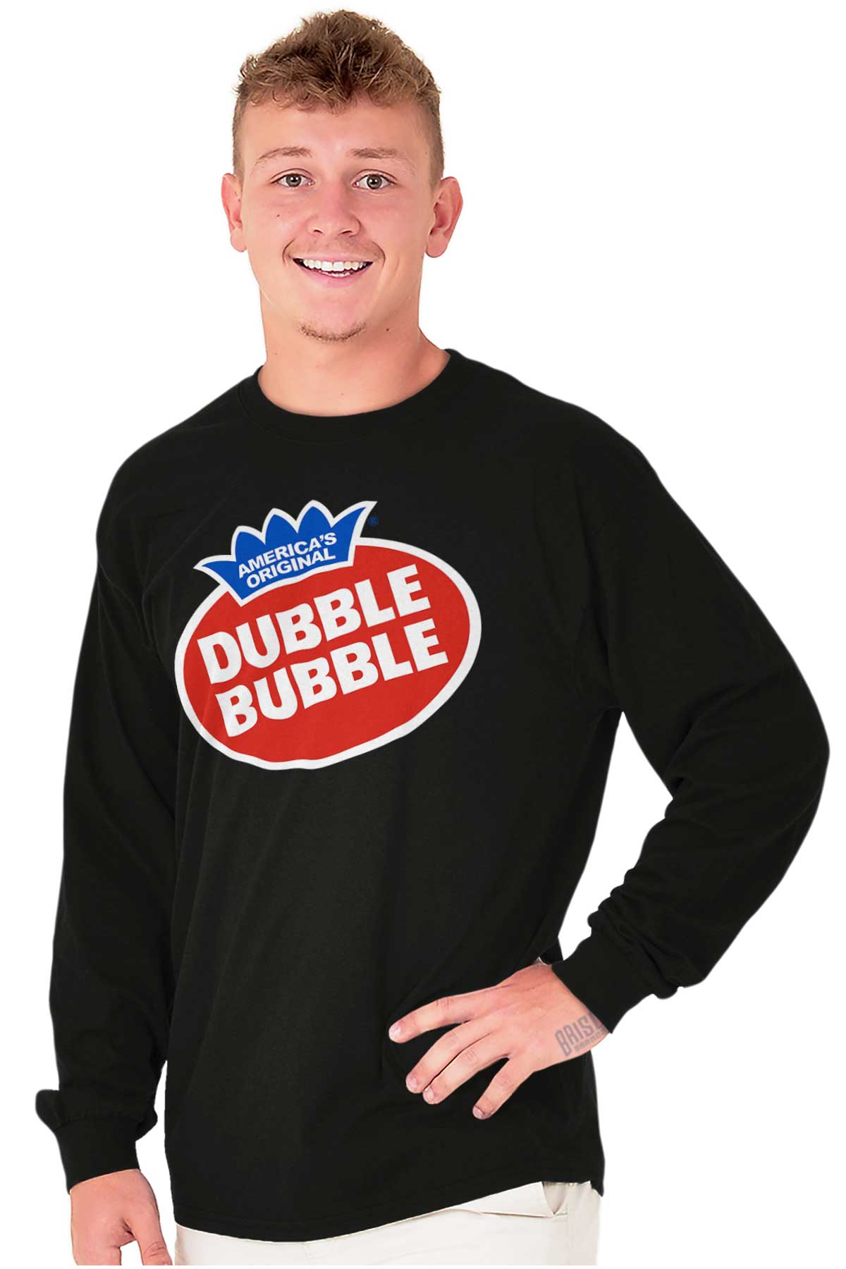 Vintage Dubble Bubble Gum Double Logo Long Sleeve TShirt Men Women Brisco Brands S