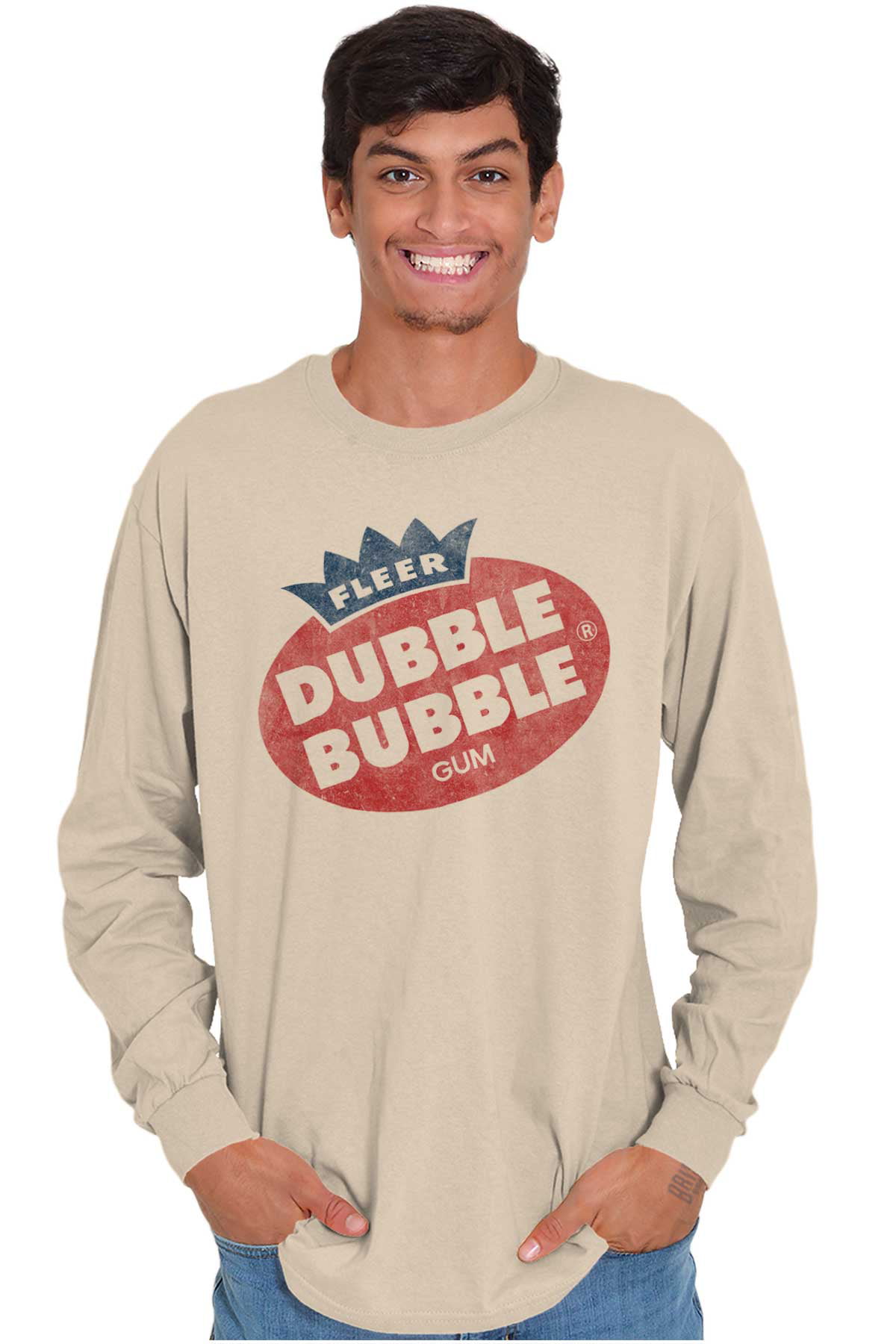 Retro Vintage Dubble Bubble Gum Logo Long Sleeve TShirt Men Women Brisco Brands L