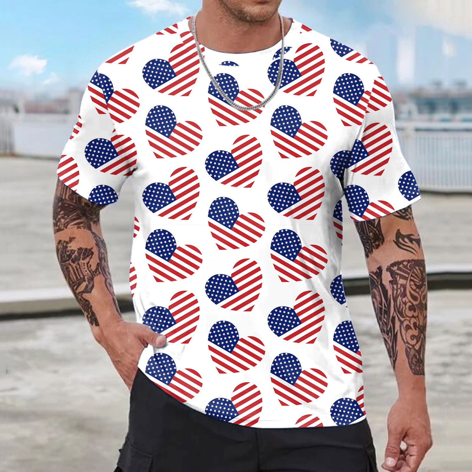 Akiihool Mens Shirts Casual Mens Graphic Novetly T-Shirt Short Sleeve Tees Casual Comfort Soft Crewneck Tshirts (White L)