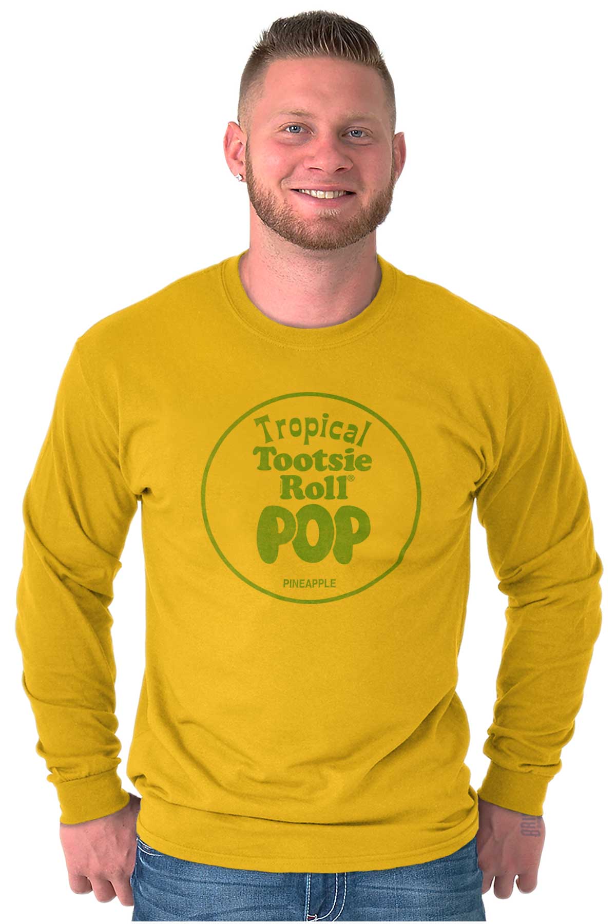 Pineapple Tootsie Roll Pop Flavor Long Sleeve TShirt Men Women Brisco Brands X