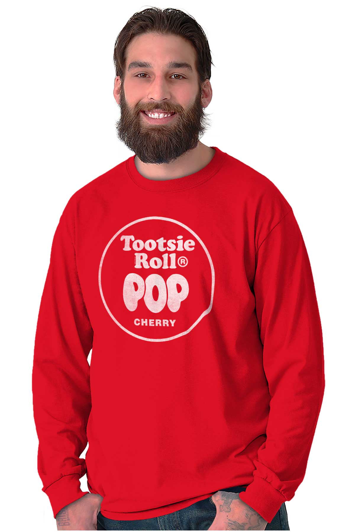 Cherry-Flavored Tootsie Roll Pop Long Sleeve TShirt Men Women Brisco Brands 2X