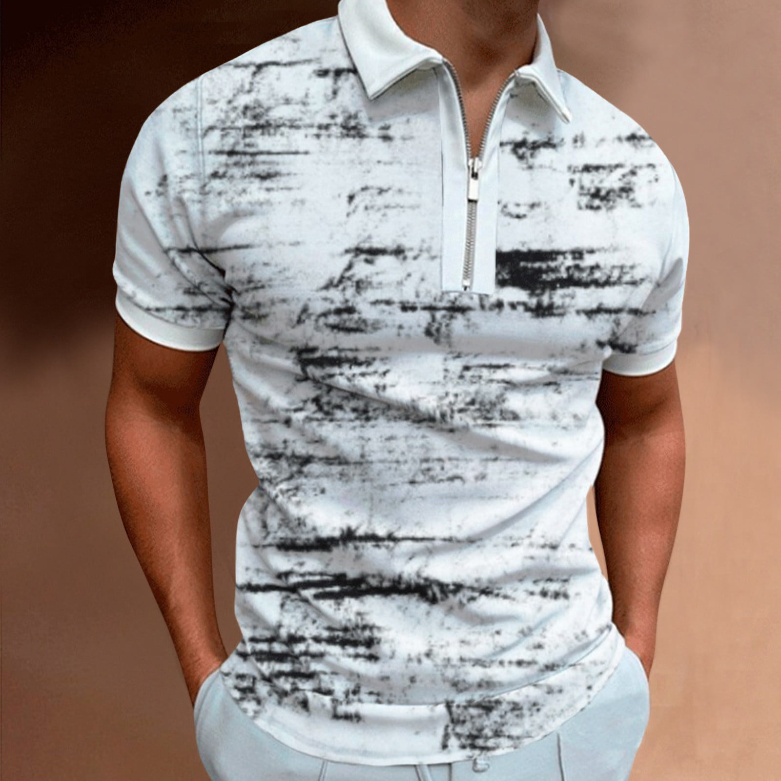 Gubotare Shirts for Men Men S Letter Graphic Print Short Sleeve T Shirt Summer Tee Top White L