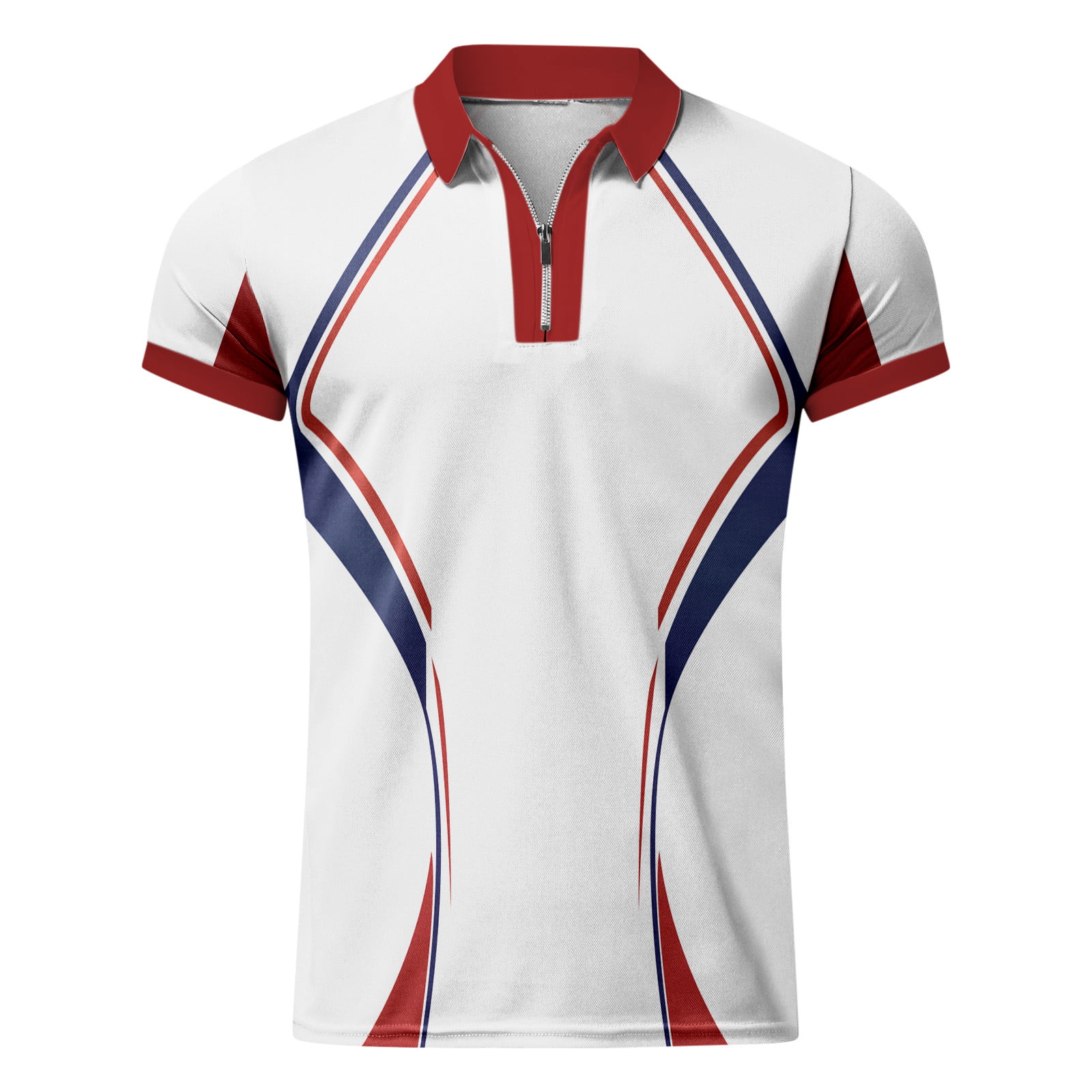 Kpoplk Men Graphic T Shirts Mens Polo Shirts Short Sleeve and Short Sleeve Casual Golf Moisture Wicking Dry Quickly Cationic Shirt(White L)
