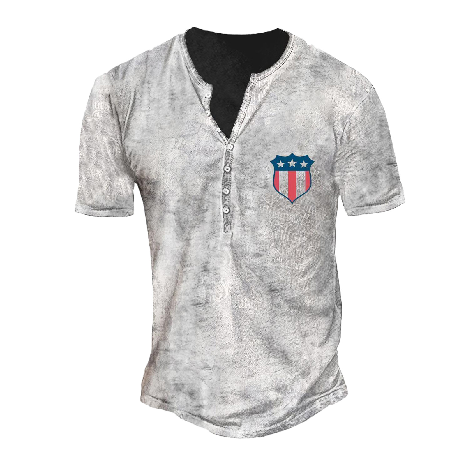 Hanas Men S Short Sleeve Graphic and Embroidered Fashion T-Shirt Spring and Summer Short Sleeve Printed White L