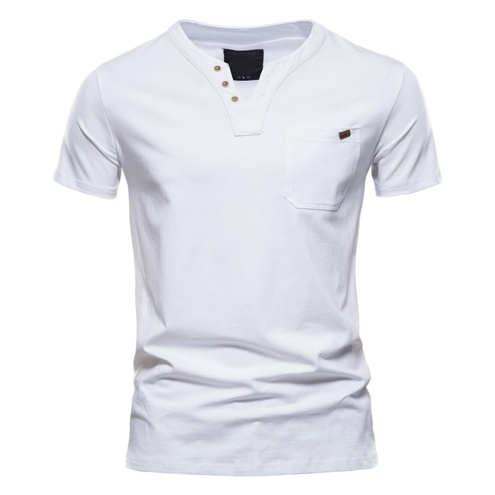 TOWED22 Short Sleeve Mens Shirts Mens Shirts Fashion Casual Short Sleeve Graphic Cross Printed Crew Neck T Shirts Tees Streetwear Summer Tops White L