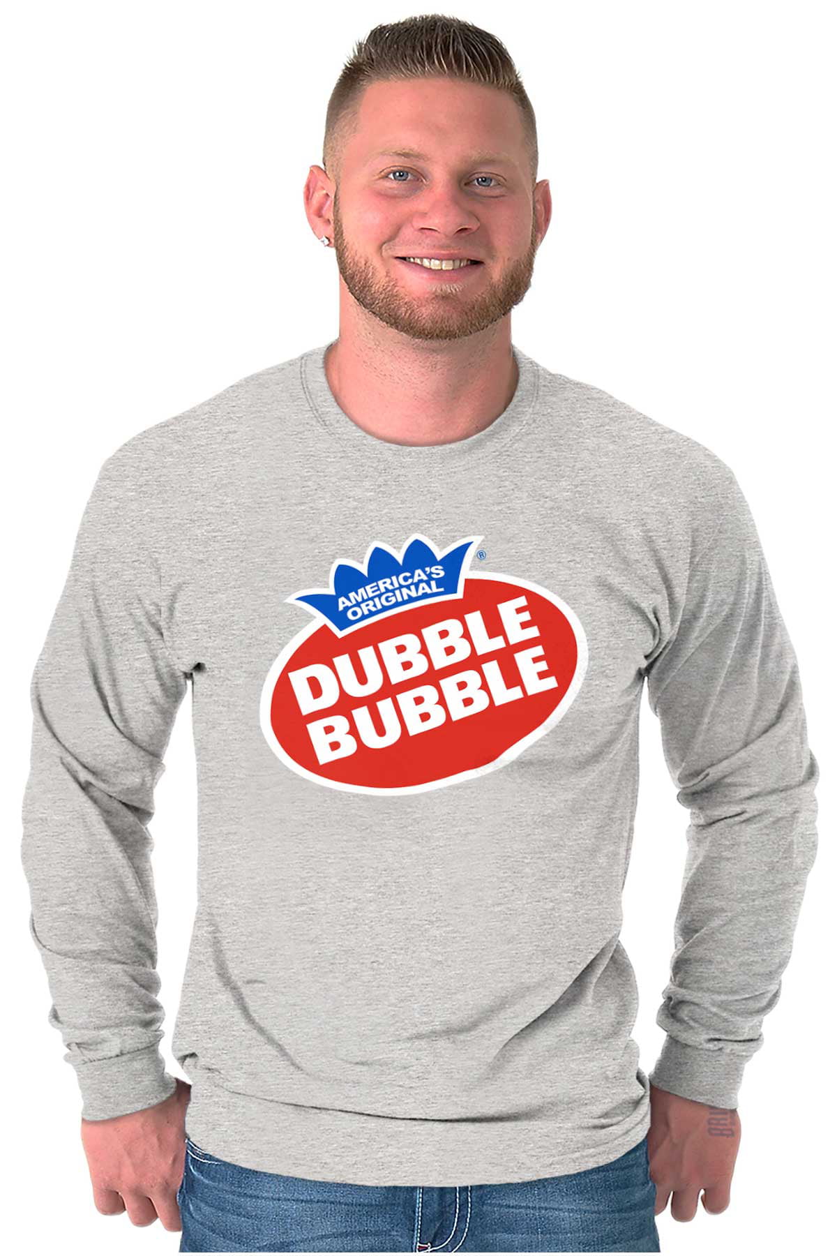 Vintage Dubble Bubble Gum Double Logo Long Sleeve TShirt Men Women Brisco Brands M