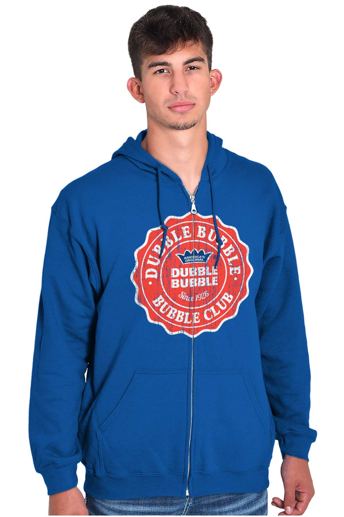 Vintage Dubble Bubble Club Gum Logo Zip up Hoodie Men S Women S Brisco Brands L