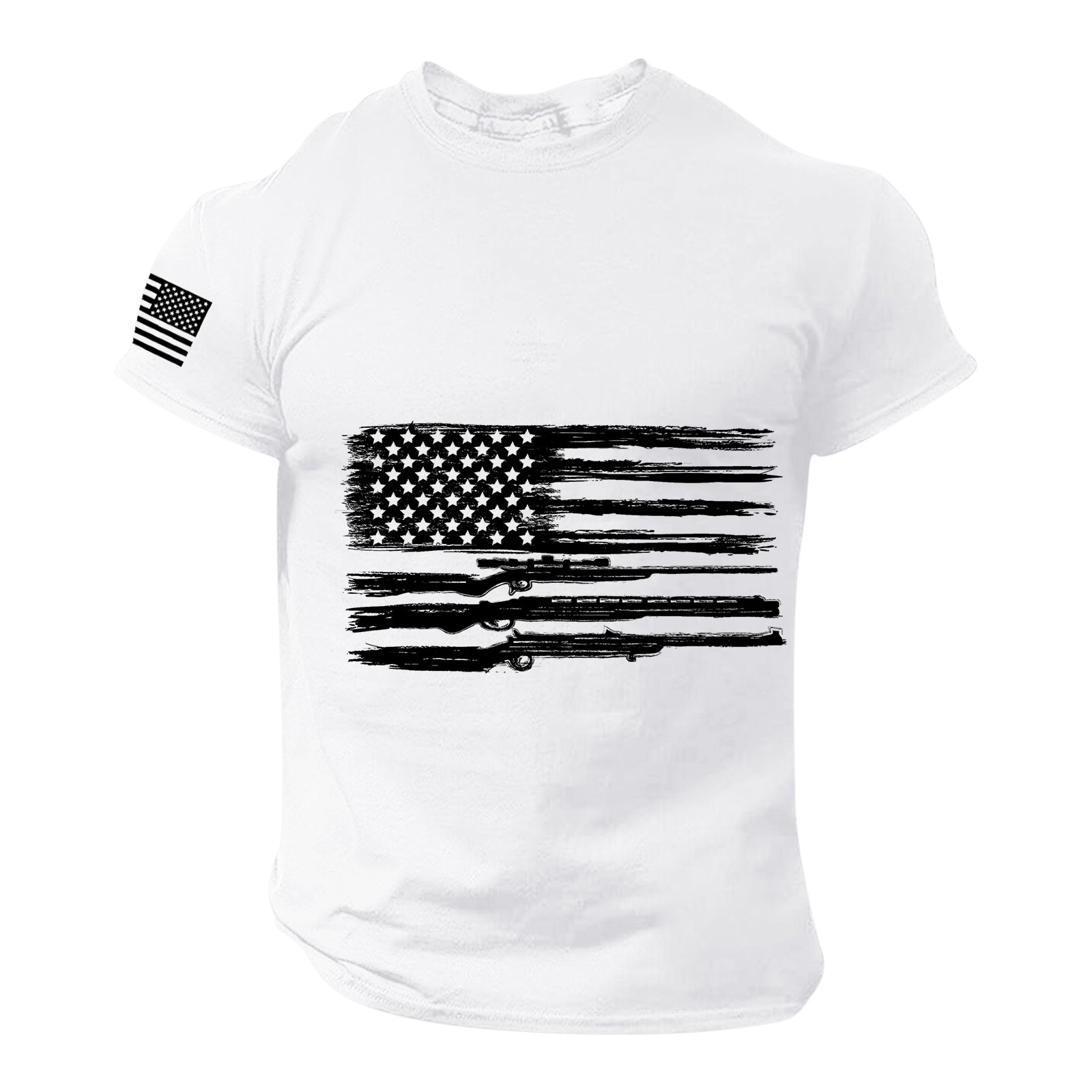 Vedolay Mens 4th of July Shirt  Mens T-Shirts  Men S USA Flag Graphic T-Shirts Short Sleeve American Vintage T Shirts for Men(White X-L)