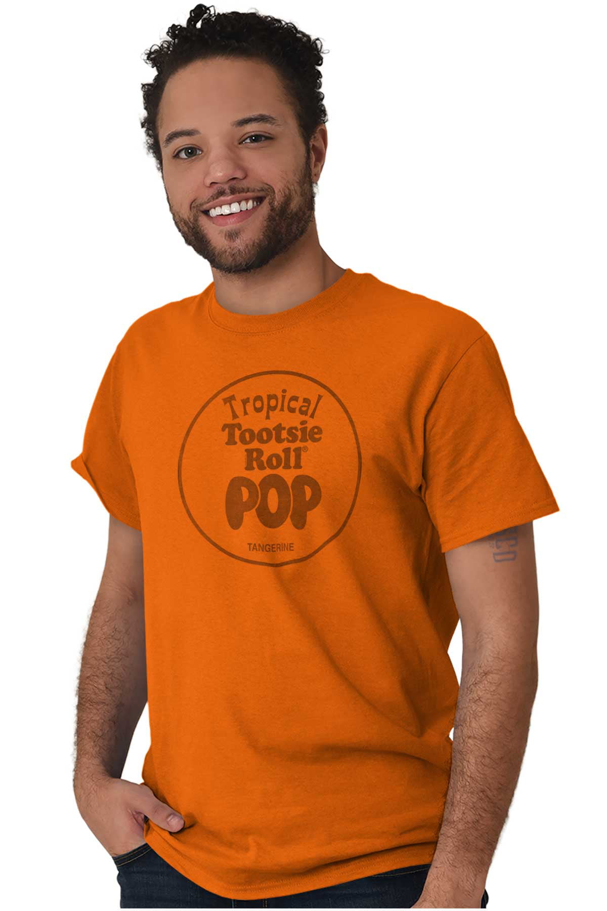 Tootsie Pop Tropical Tangerine Retro Men S Graphic T Shirt Tees Brisco Brands S