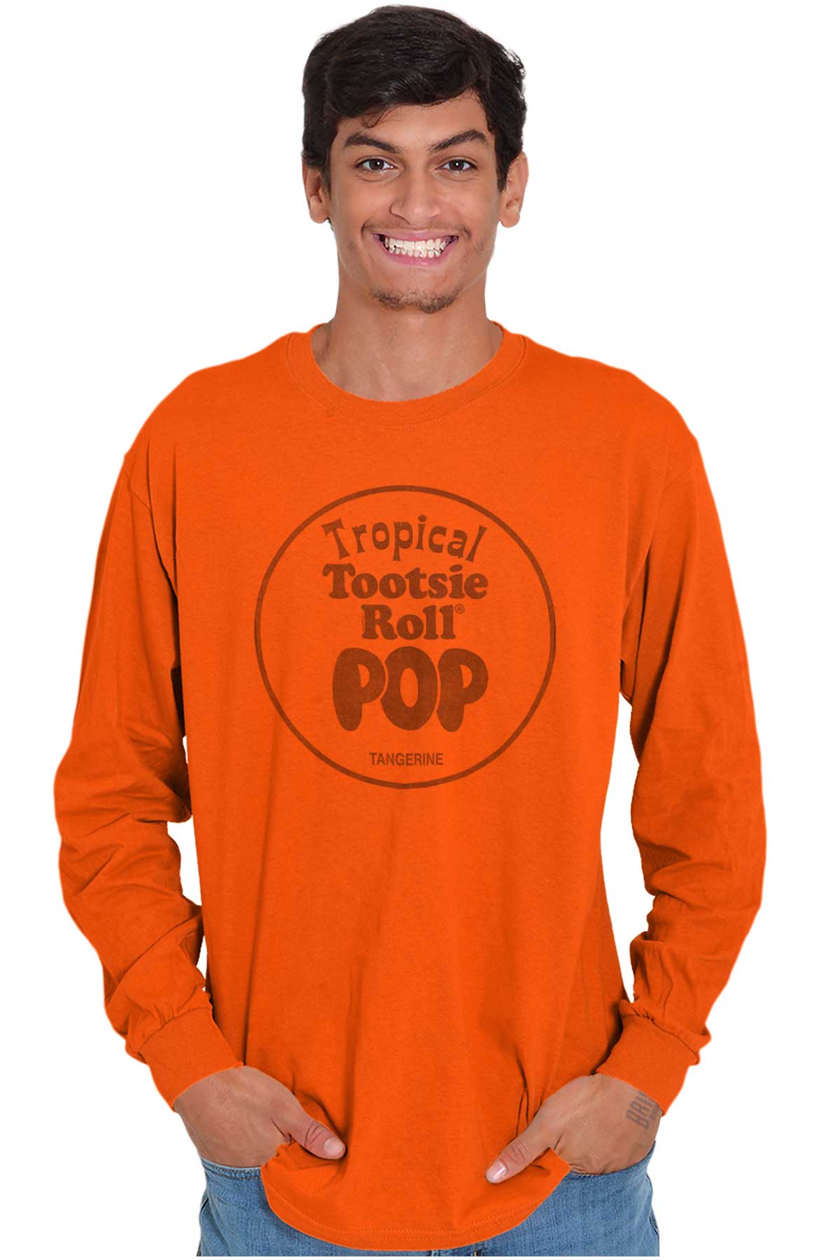 Tootsie Pop Tropical Tangerine Retro Long Sleeve TShirt Men Women Brisco Brands 2X