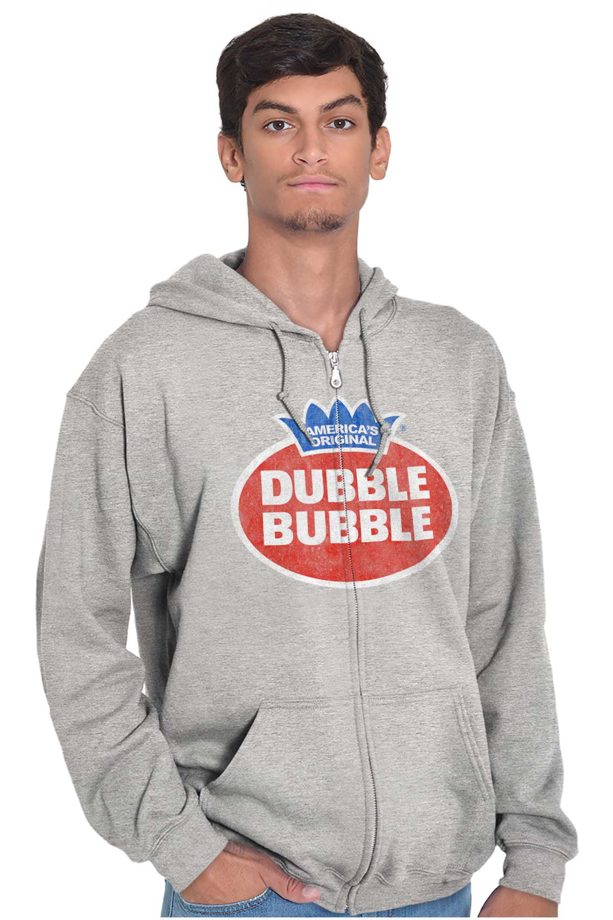 Vintage Dubble Bubble Gum Double Logo Zip up Hoodie Men S Women S Brisco Brands 4X