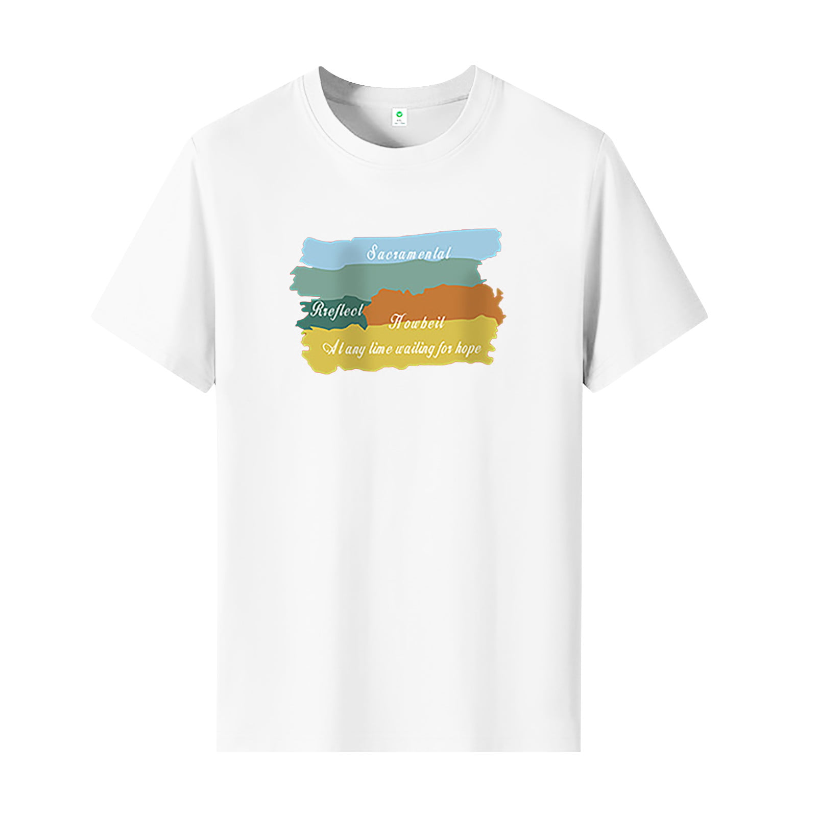 Akiihool Men T Shirts Graphic Men S Sportstyle Left Chest Short-sleeve T-shirt (White L)