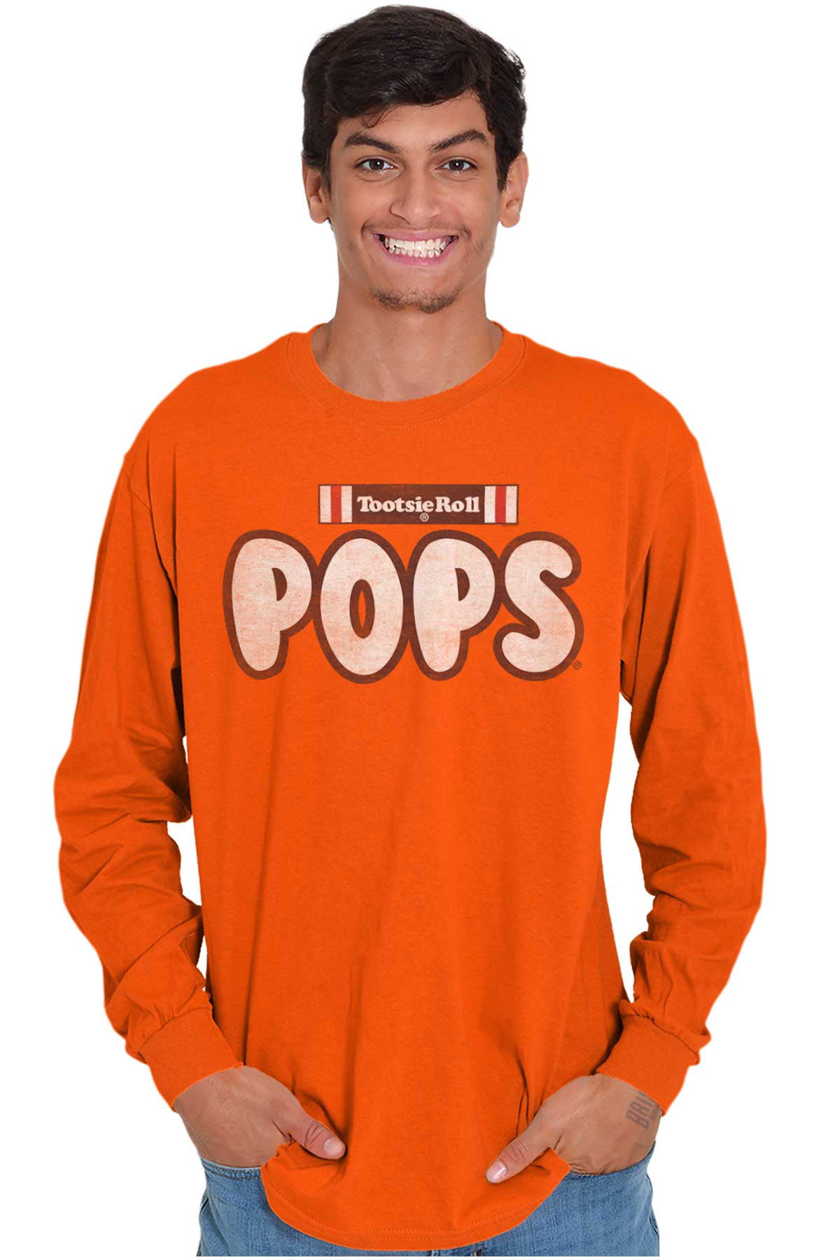 Retro Tootsie Roll Pop Lollipops Logo Long Sleeve TShirt Men Women Brisco Brands L