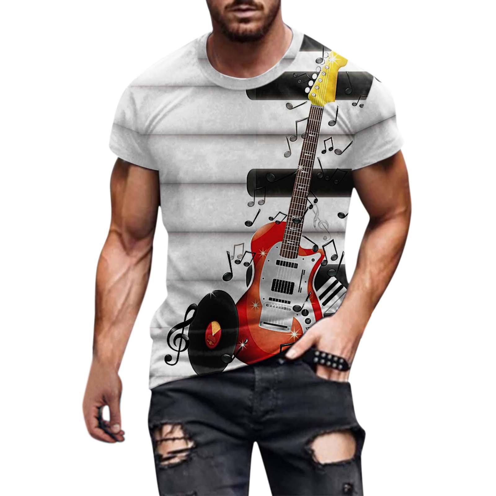TOWED22 Men S Graphic Tees Letter Print Short Sleeve T Shirts Casual Summer Tops Vintage Tees L White