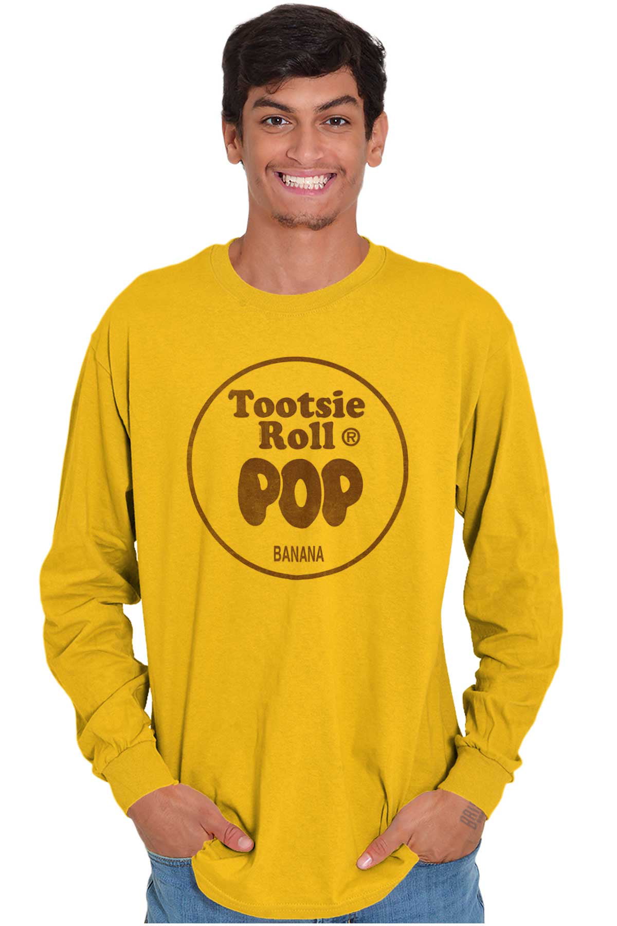 Tootsie Roll Pop Banana Flavored Candy Long Sleeve TShirt Men Women Brisco Brands X