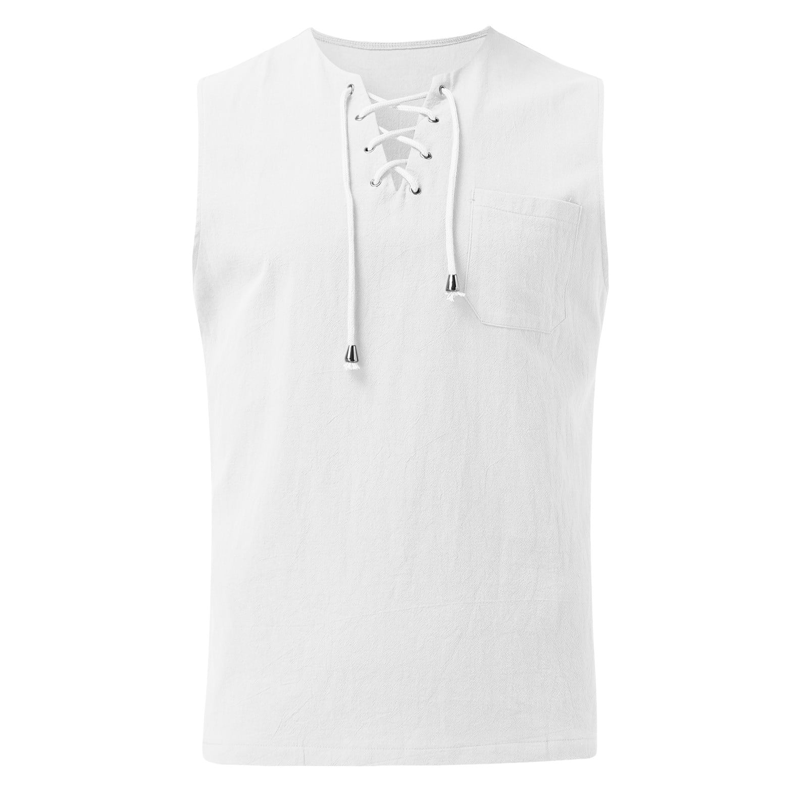 Kpoplk Sleeveless Hoodie Men Unisex 3D T-Shirts for Men Women Graphic Tees Casual Short Sleeve Top Shirts(White L)