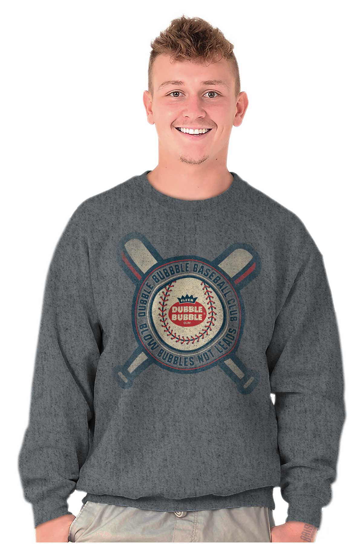 Dubble Bubble Blow Bubbles Baseball Gum Sweatshirt for Men or Women Brisco Brands L