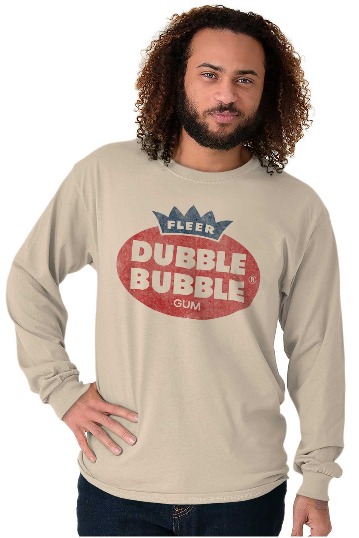 Retro Vintage Dubble Bubble Gum Logo Long Sleeve TShirt Men Women Brisco Brands S