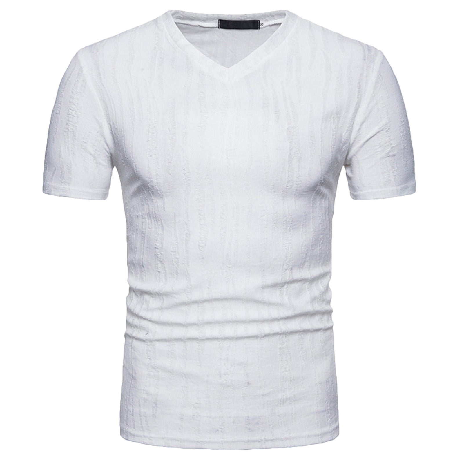 Zuwimk Mens T Shirt Men’s Short Sleeve Graphic T-shirt Collection White L
