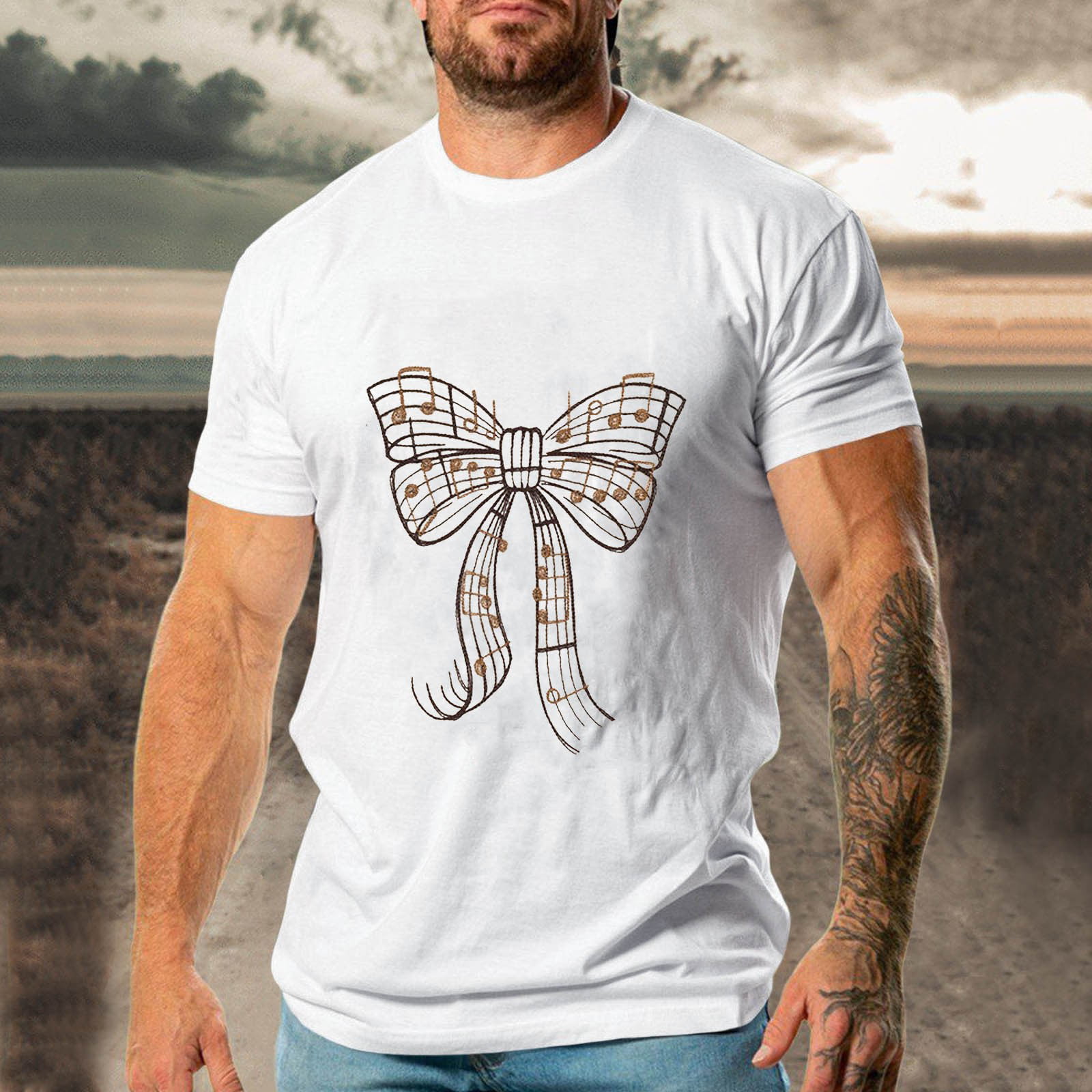 TOWED22 Mens Short Sleeve Shirts Casual T Shirt for Men Funny Graphic Tee Shirts Round Neck Short Sleeve Lightweight Workout Muscle Shirts White L