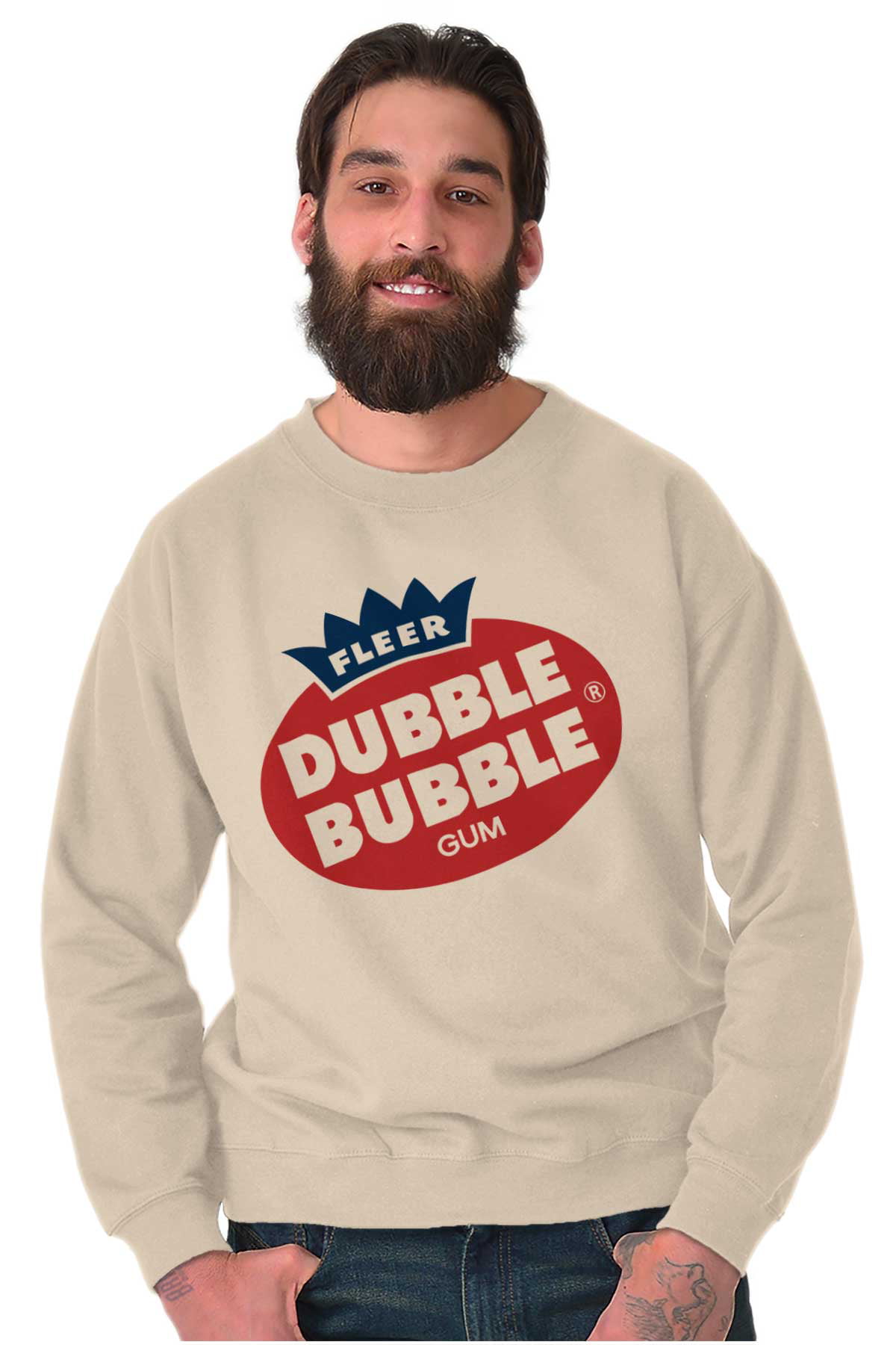 Retro Vintage Dubble Bubble Gum Logo Sweatshirt for Men or Women Brisco Brands L