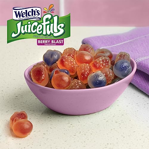 Welch's Juicefuls Juicy Fruit Snacks, Berry Blast, Fruit Gushers, Gluten Free, 4 Oz Sharing Size Bags (Pack of 3) thumbnail