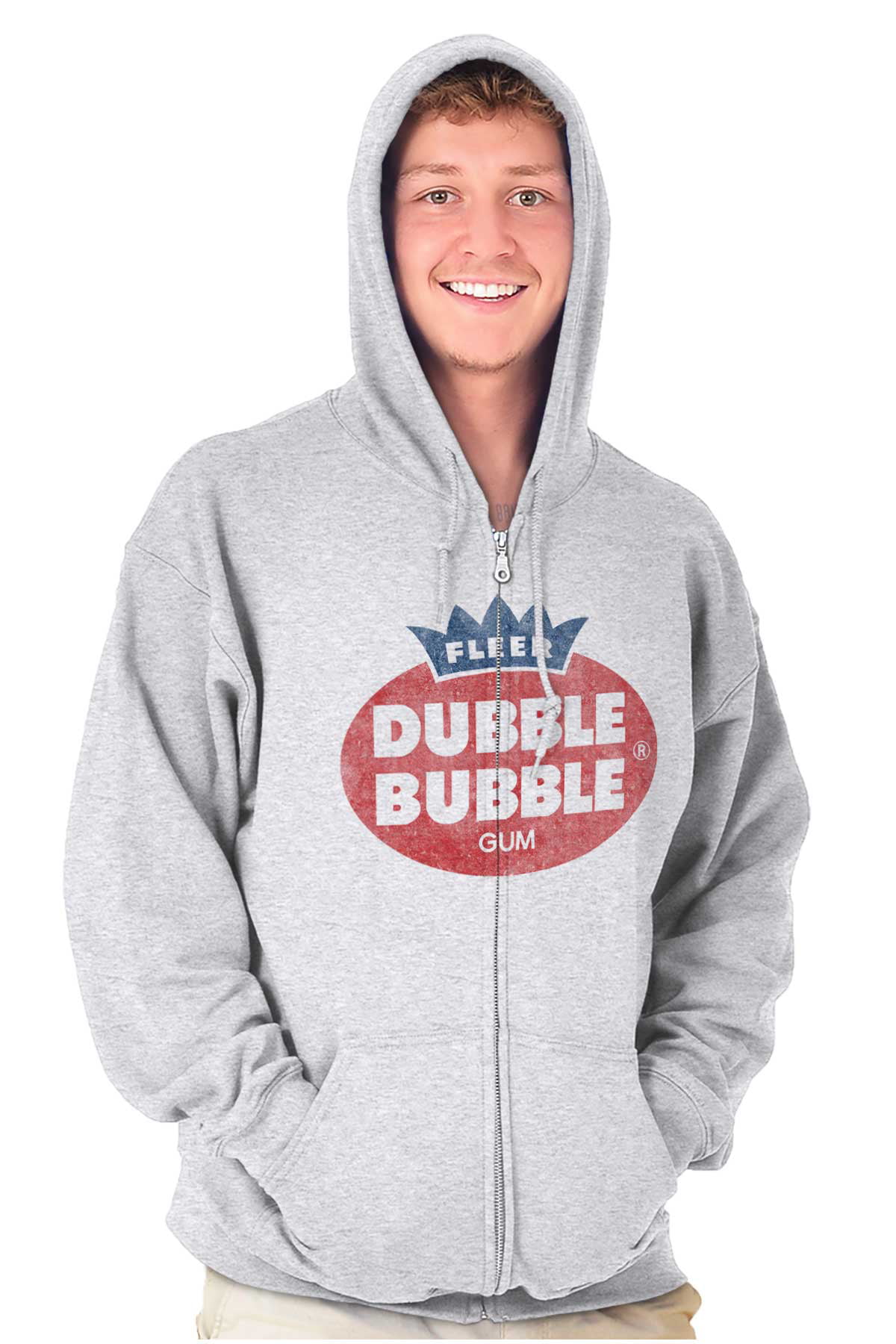 Retro Vintage Dubble Bubble Gum Logo Zip up Hoodie Men S Women S Brisco Brands S
