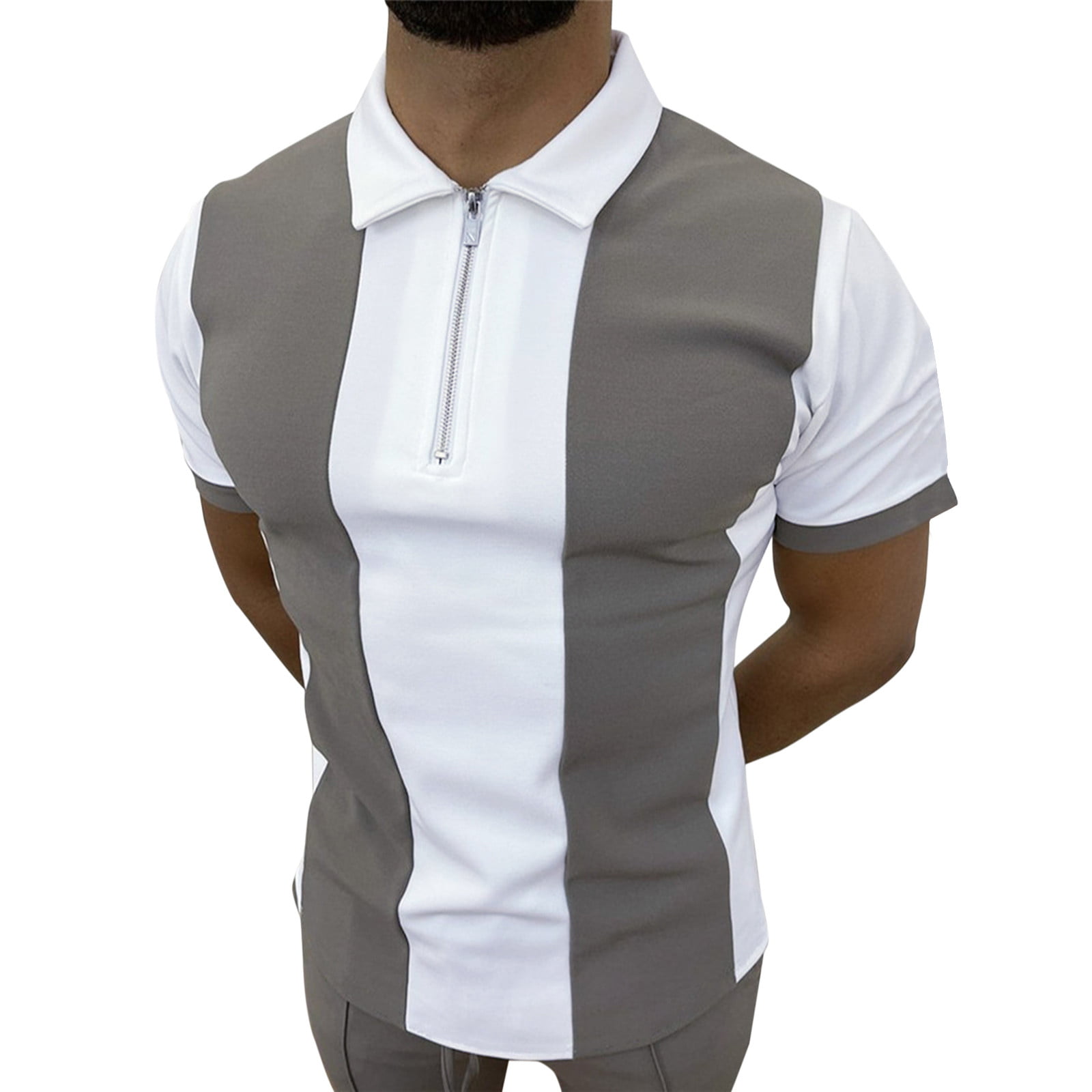 Kpoplk T Shirts T Shirt Men Short Sleeve Stylish Casual Slim Fit Graphic Tees Lightweight Streetwear Tops Teens Basic(White L)