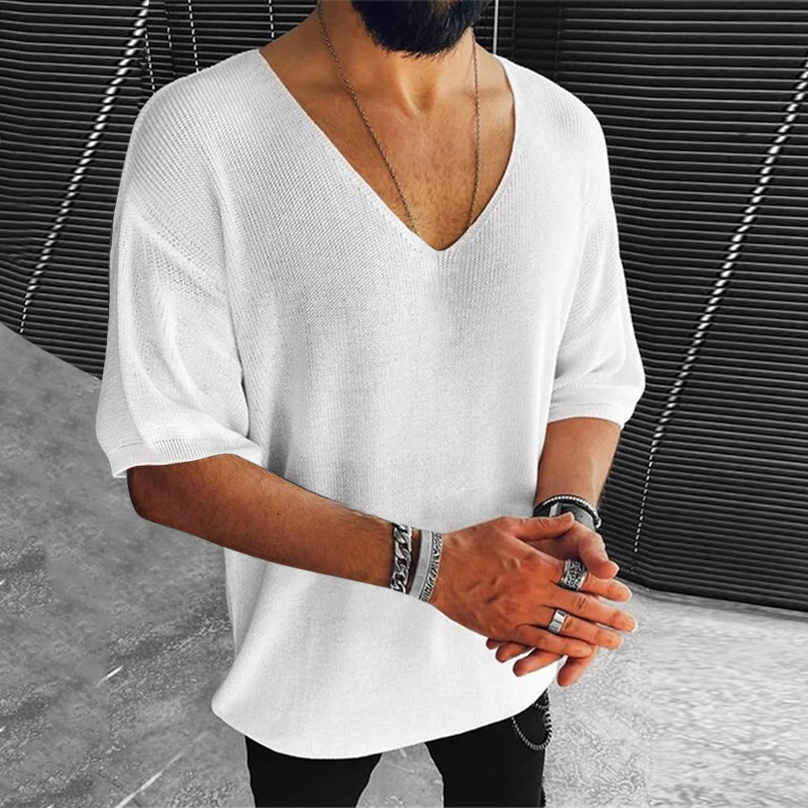 TOWED22 Mens Graphic T Shirts Men S Letter Beach Graphic Tee Top Drop Shoulder Short Sleeve Summer T Shirt White L