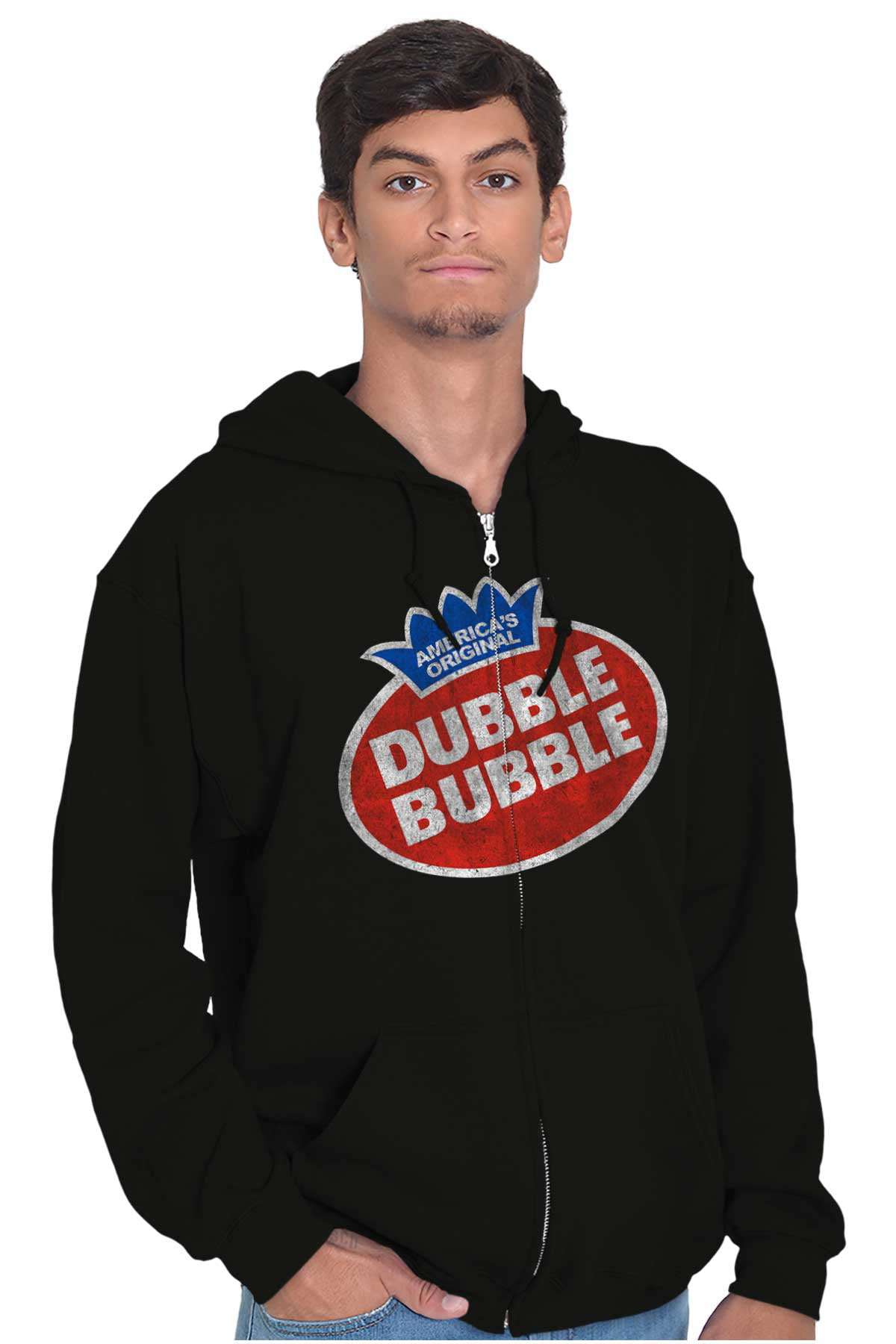Vintage Dubble Bubble Gum Double Logo Zip up Hoodie Men S Women S Brisco Brands L