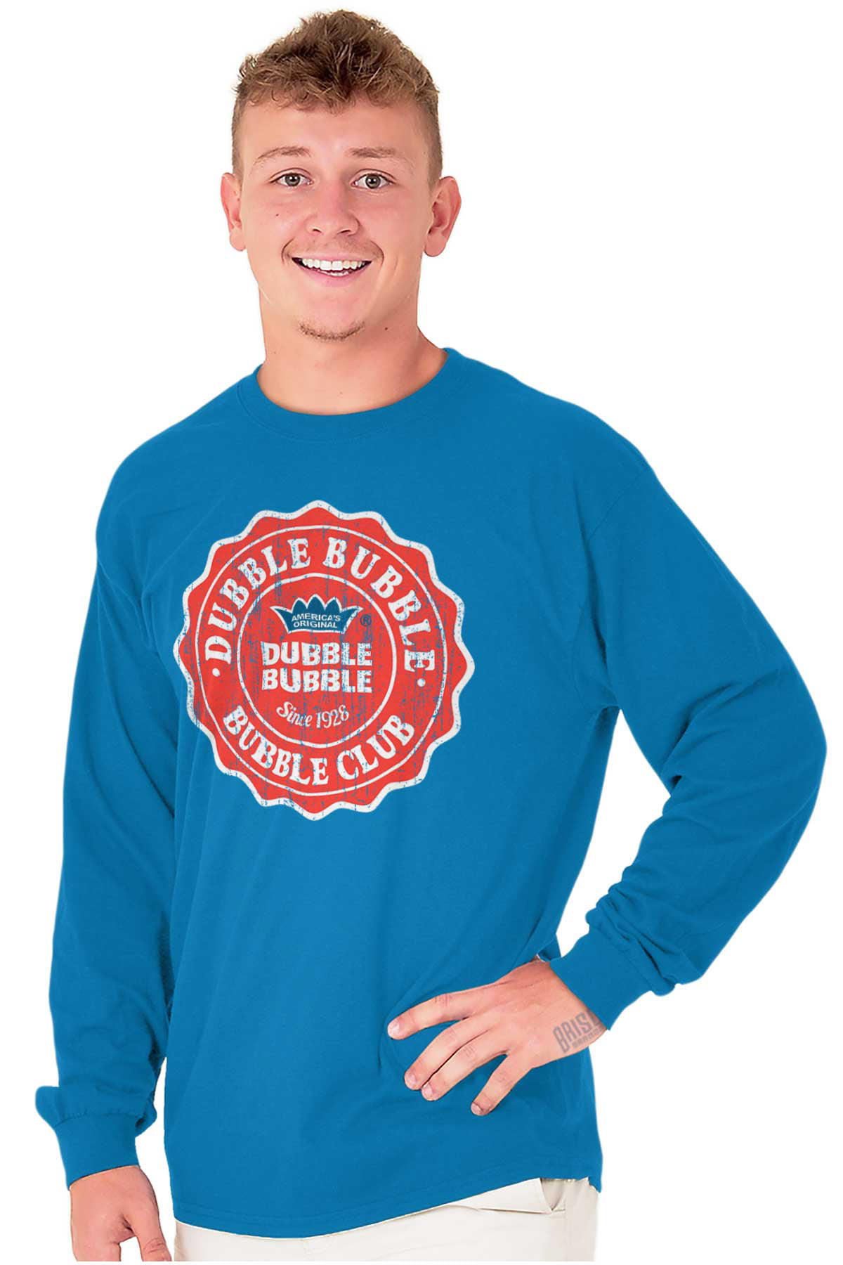 Vintage Dubble Bubble Club Gum Logo Long Sleeve TShirt Men Women Brisco Brands 4X