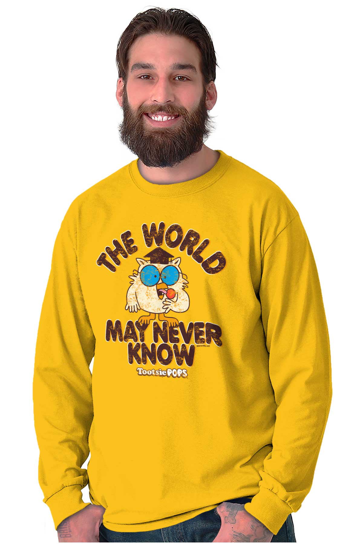 The World May Never Know Tootsie Pop Long Sleeve TShirt Men Women Brisco Brands M