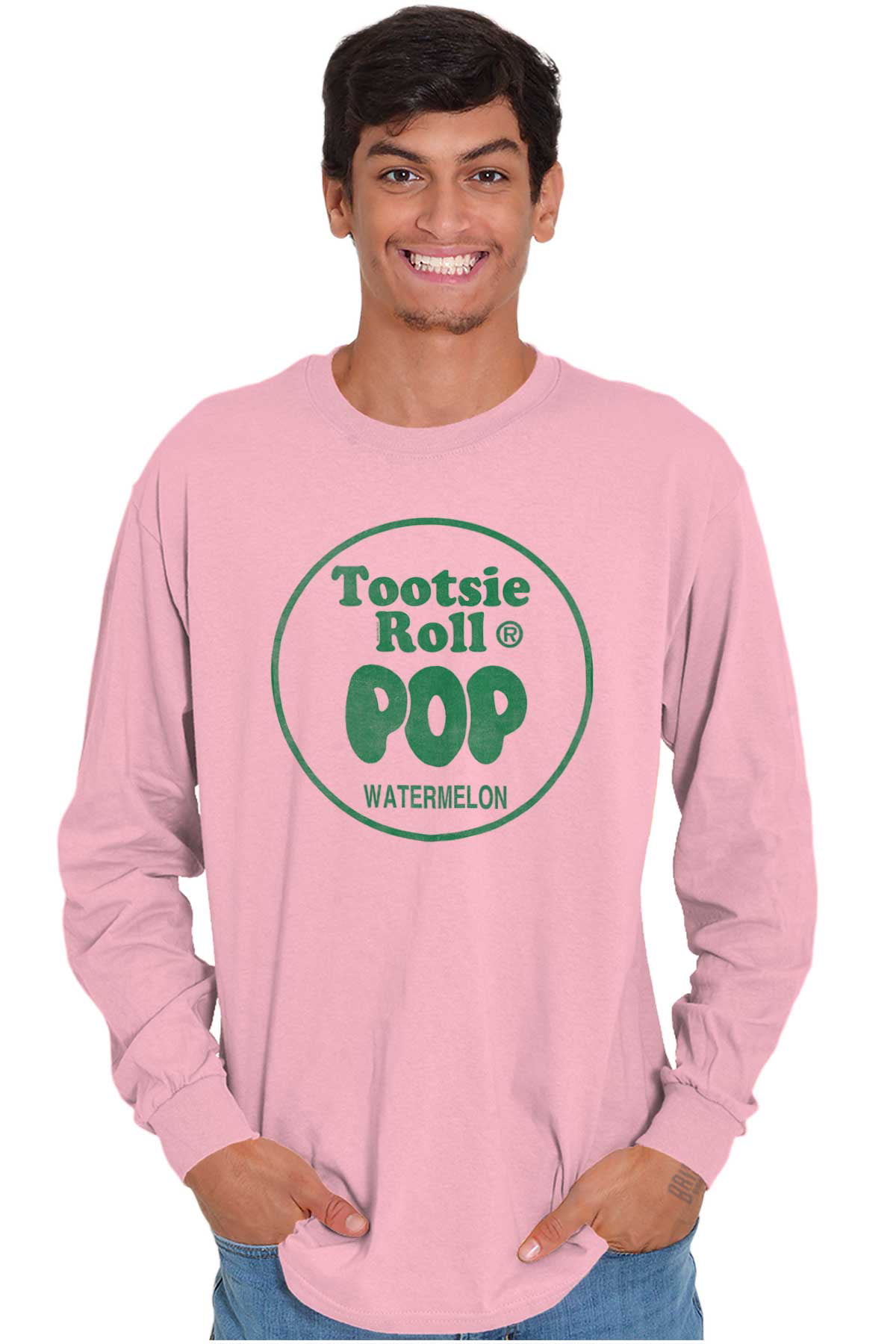 Retro Flavor Watermelon Tootsie Pop Long Sleeve TShirt Men Women Brisco Brands 3X