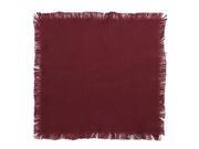 Burlap Merlot Tablemat Fringed 9x9