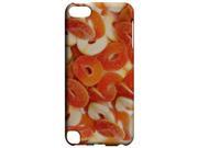 Slim & Protective Custom Printed Hard Case for Apple iPod Touch 5th Gen - Orange/white Gummy Rings