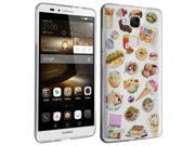 Huawei Honor 7 Gel Silicone Case All Edges Protection Cover C0275 - Collage Food Ice Cream Cupcake Doughnut Mcaroon Waffle Peanut Butter