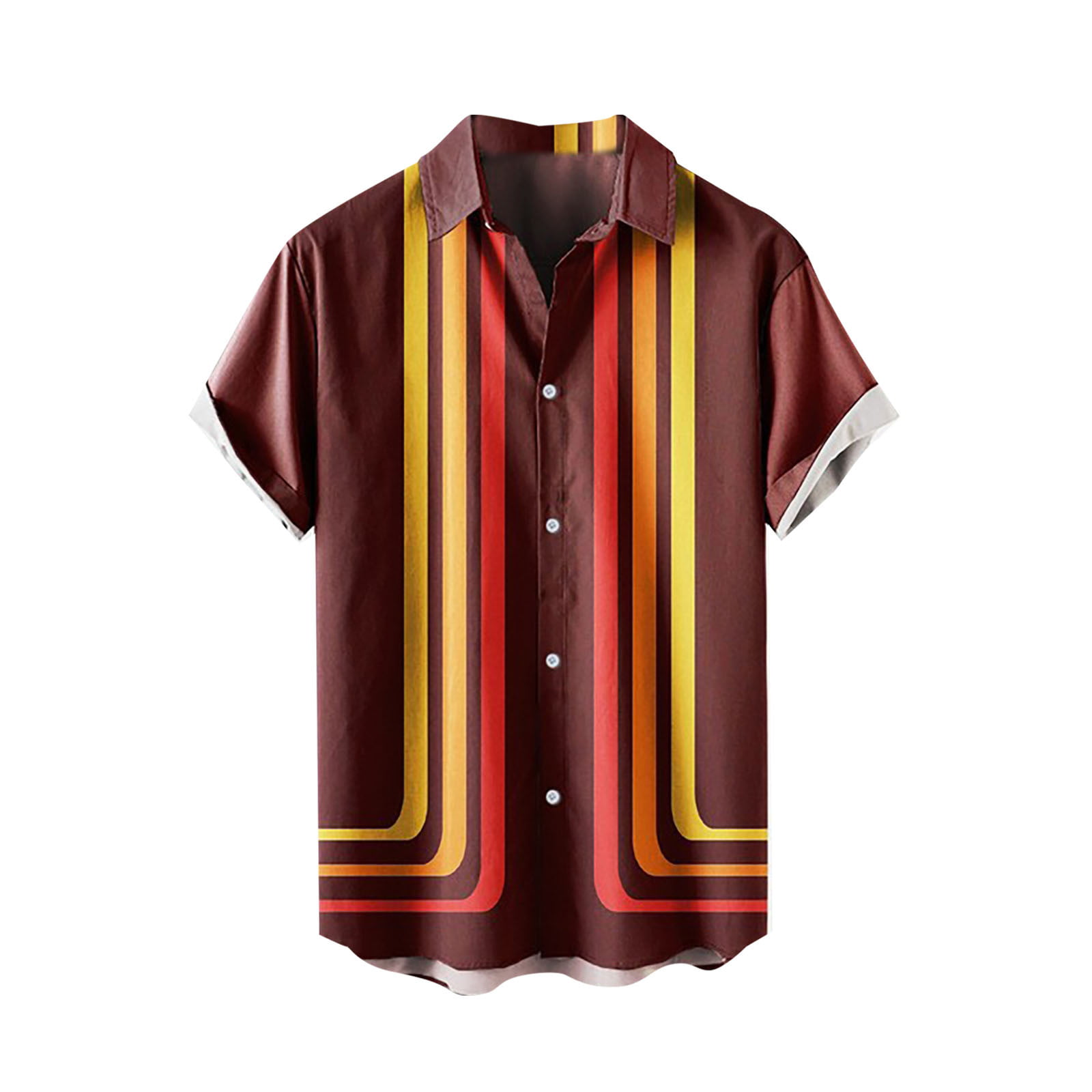 CLZOUD Casual Shirts for Men Wine Men S Floral Shirts Button Down Tropical Holiday Beach Shirts Xl
