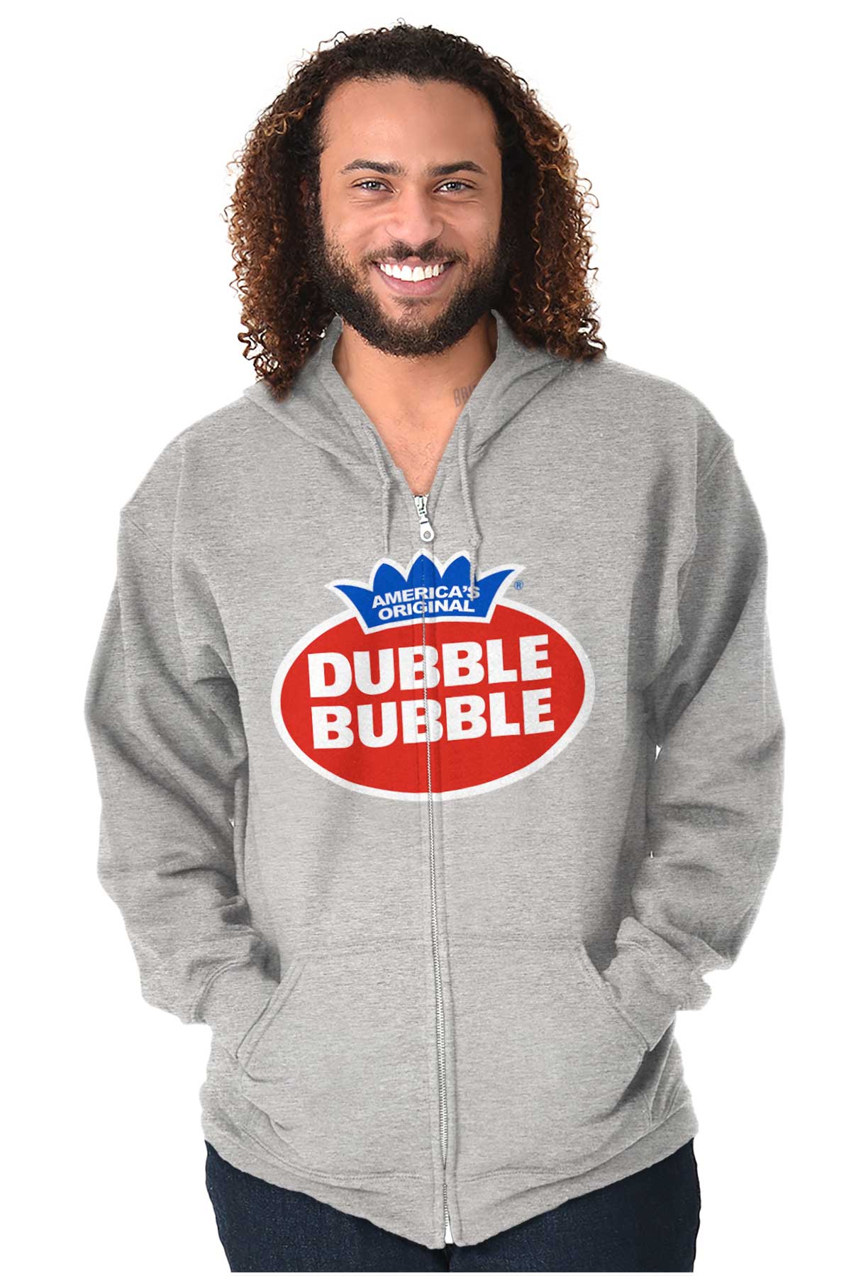 Vintage Dubble Bubble Gum Double Logo Zip up Hoodie Men S Women S Brisco Brands 5X