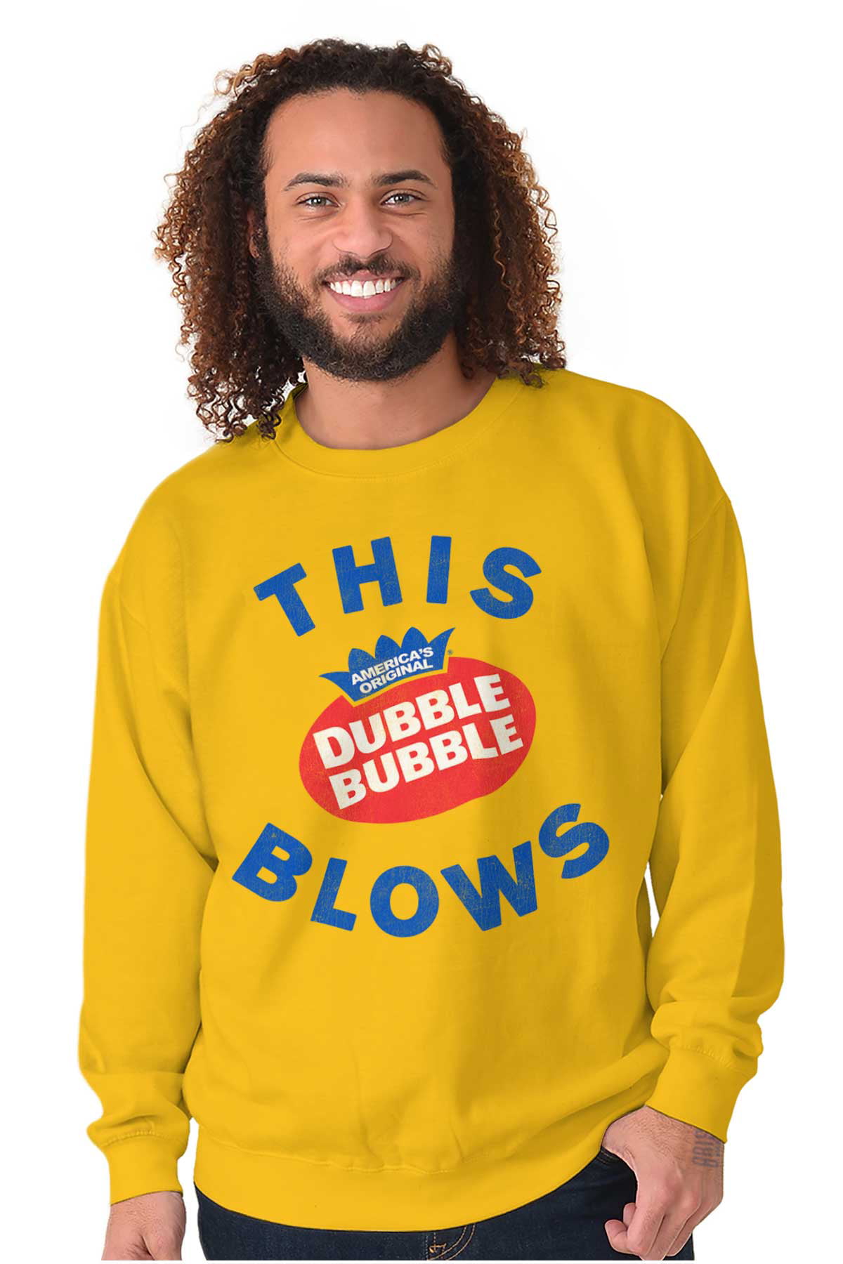 This Blows 80s Dubble Bubble Gum Logo Sweatshirt for Men or Women Brisco Brands X