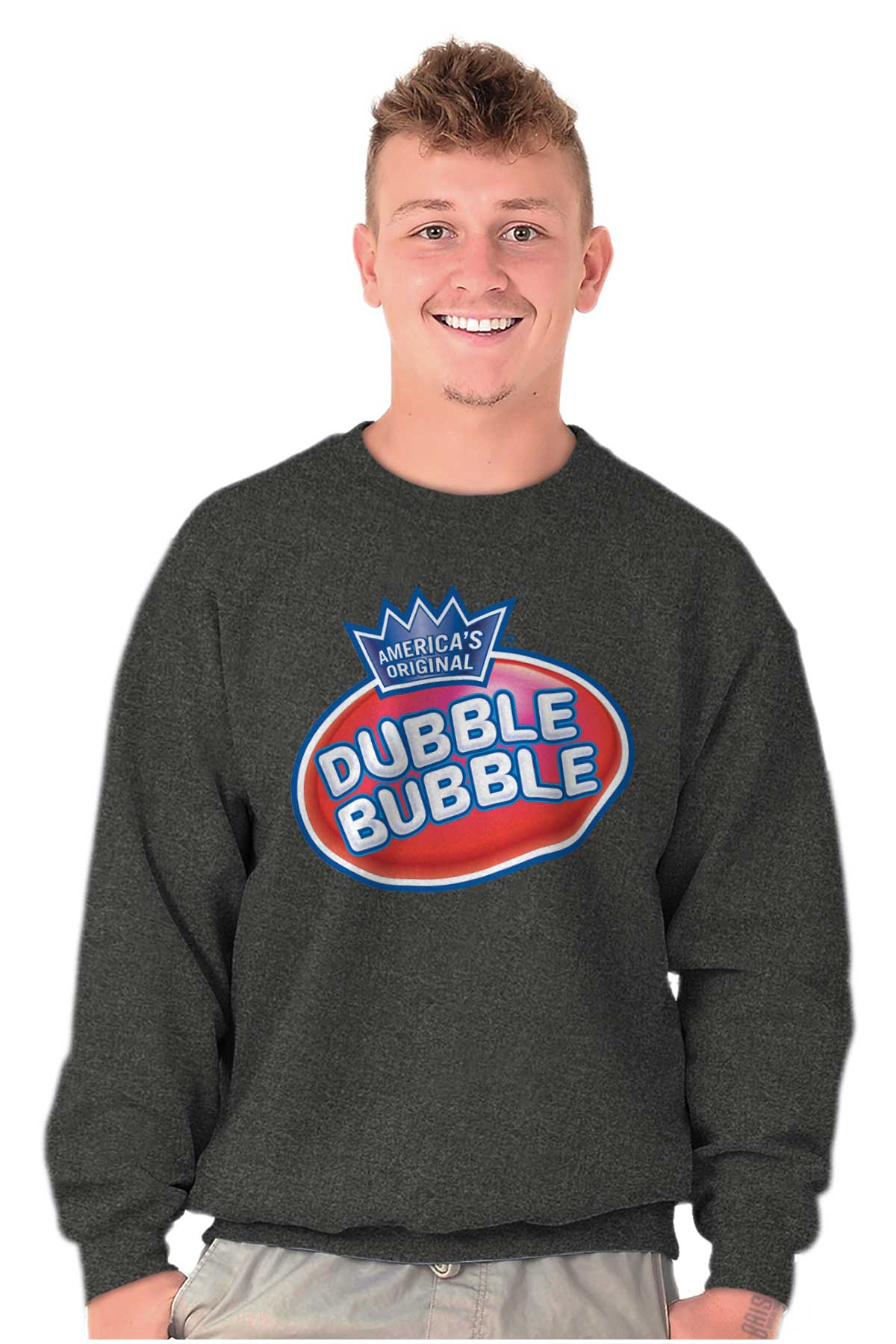 Original Dubble Bubble Double Logo Gum Sweatshirt for Men or Women Brisco Brands 4X