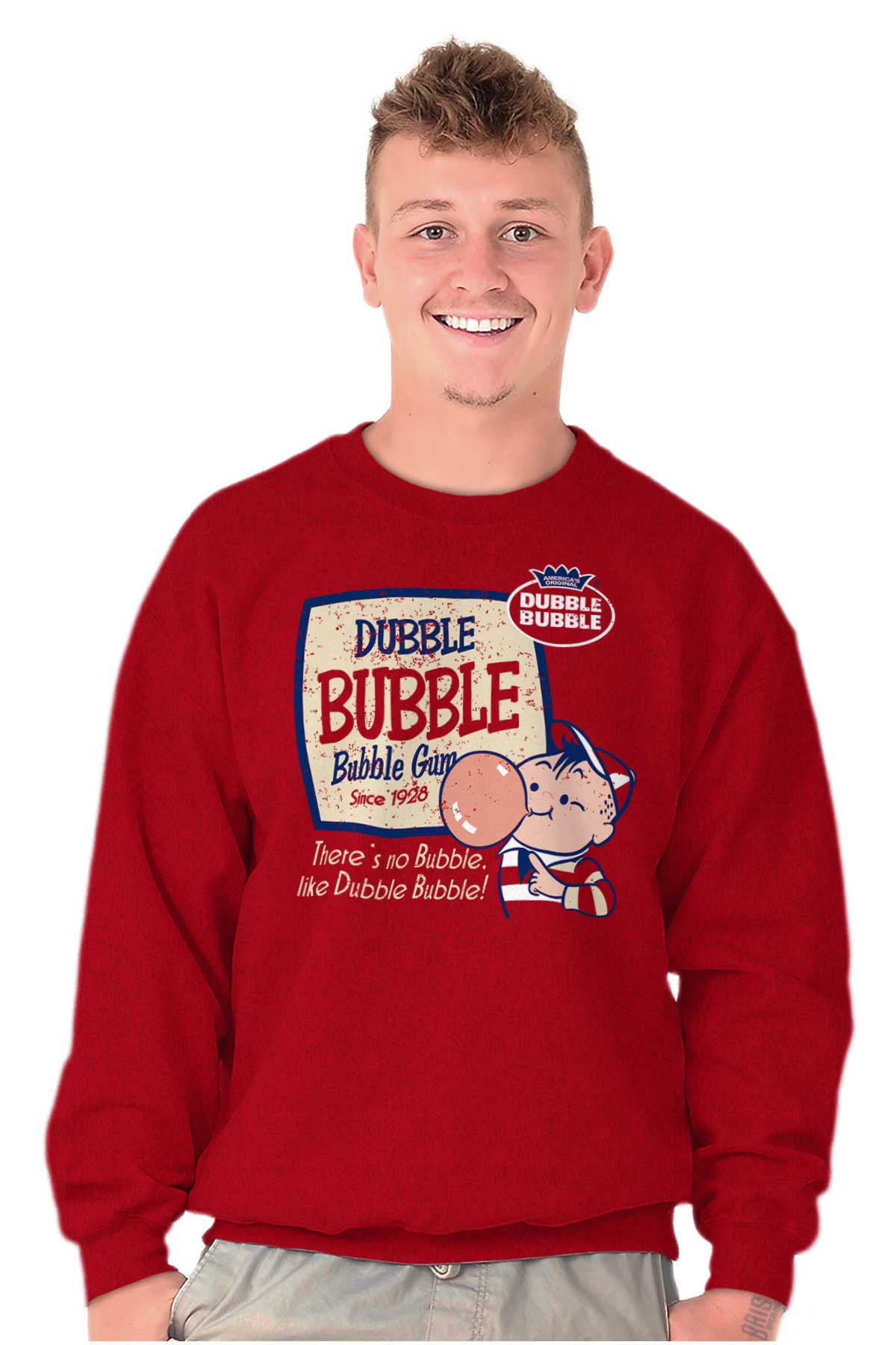 Vintage Dubble Bubble Chewing Gum Logo Sweatshirt for Men or Women Brisco Brands S
