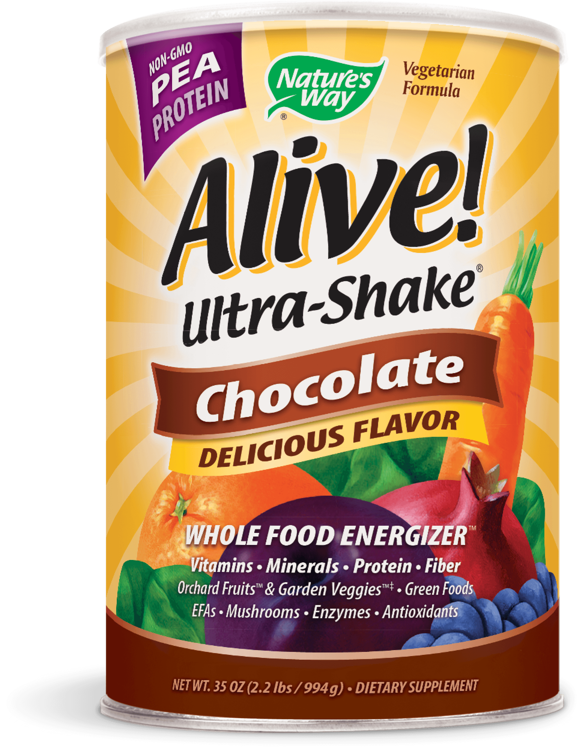 Nature's Way Alive! Pea Protein Ultra-shake Chocolate, 2.2 Pound