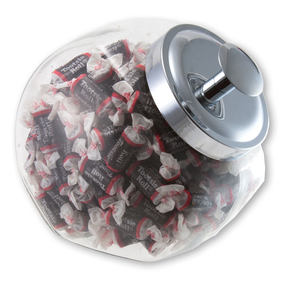 Tootsie Rolls 64 Oz Glass Candy Jar