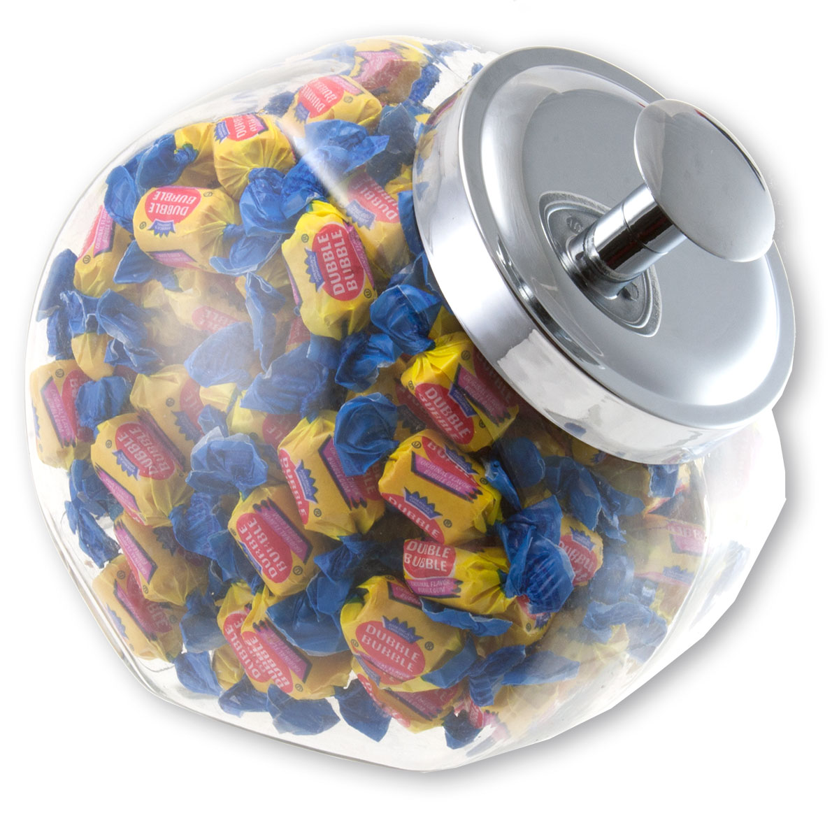 Dubble Bubble Gum 64 Oz Glass Candy Jar