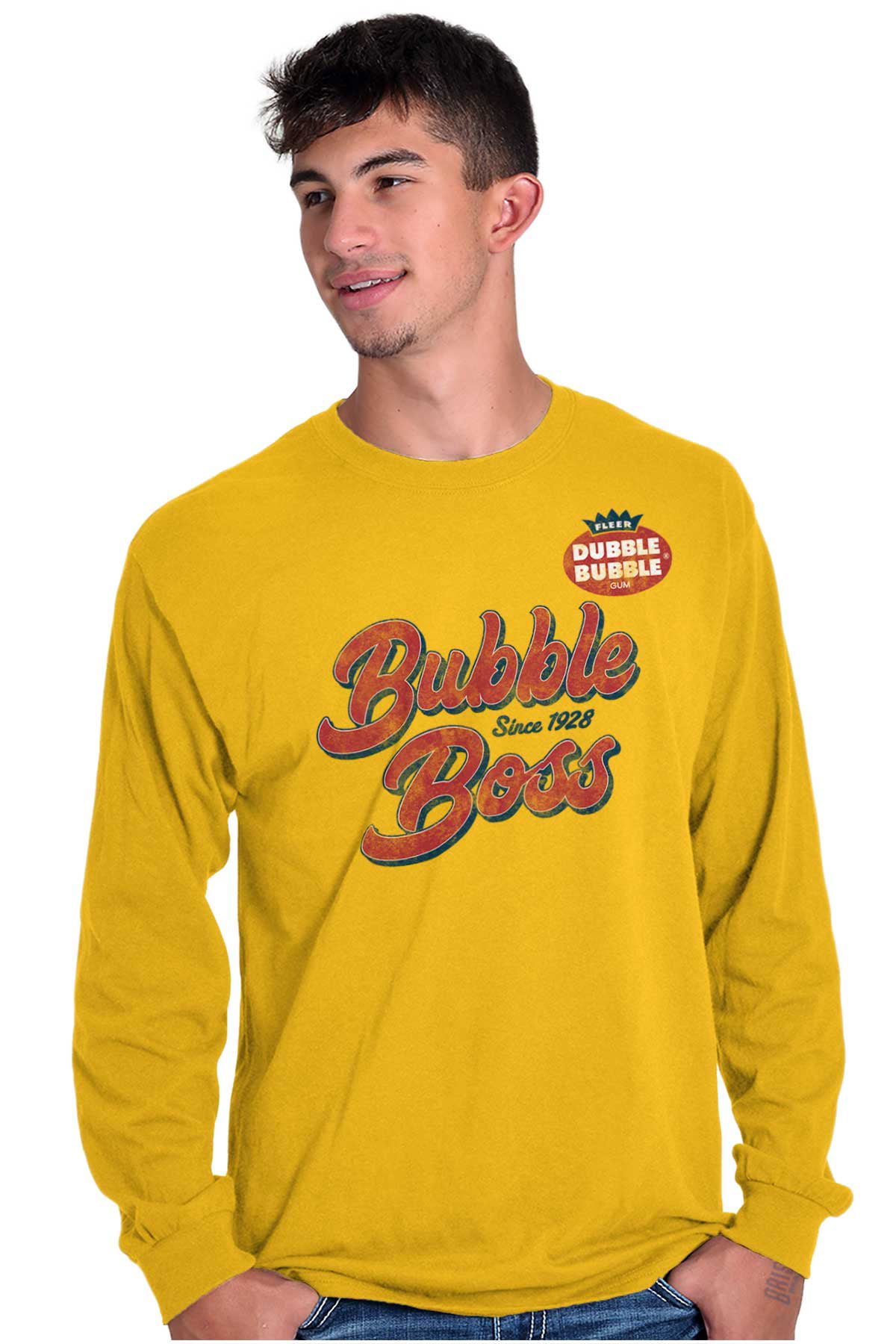 Vintage Dubble Bubble Boss Retro Gum Long Sleeve TShirt Men Women Brisco Brands X