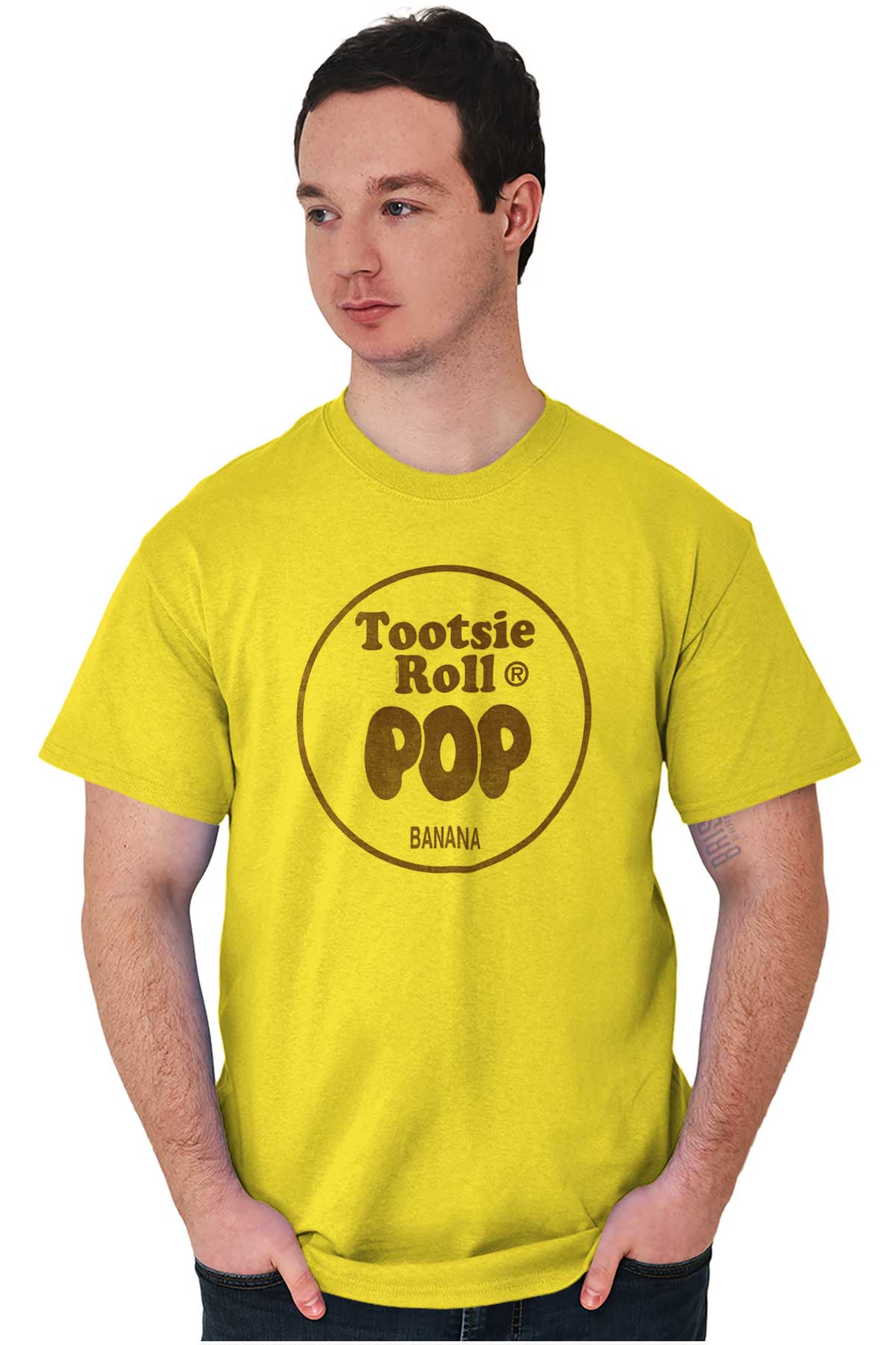 Tootsie Roll Pop Banana Flavored Candy Unisex Plus Size Graphic Tee Brisco Brands 2X